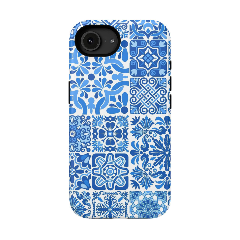 Blue Mediterranean Tile Impact-Resistant Phone Case