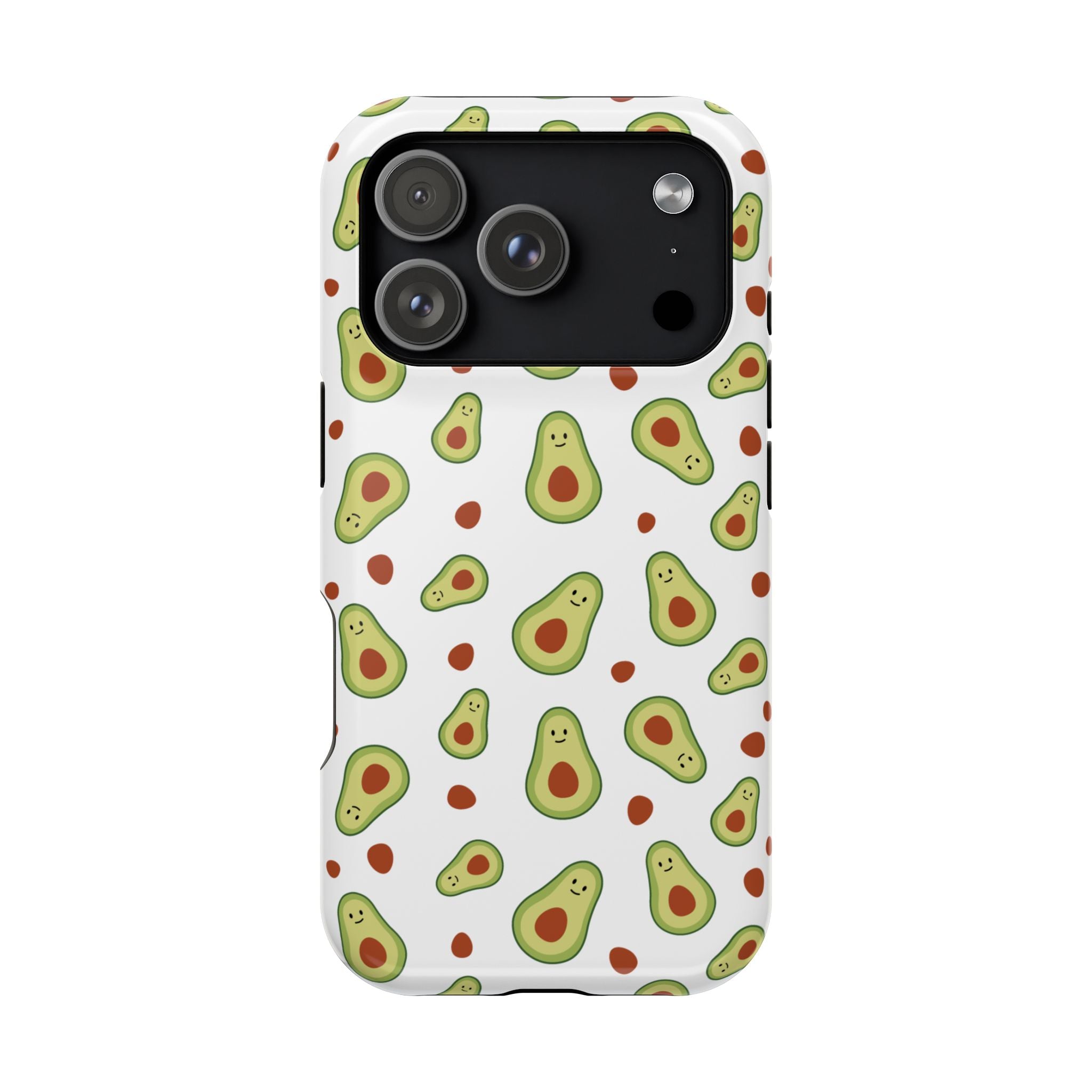 Avocado Pattern Impact-Resistant Phone Case — Cute Avocado Toss Design
