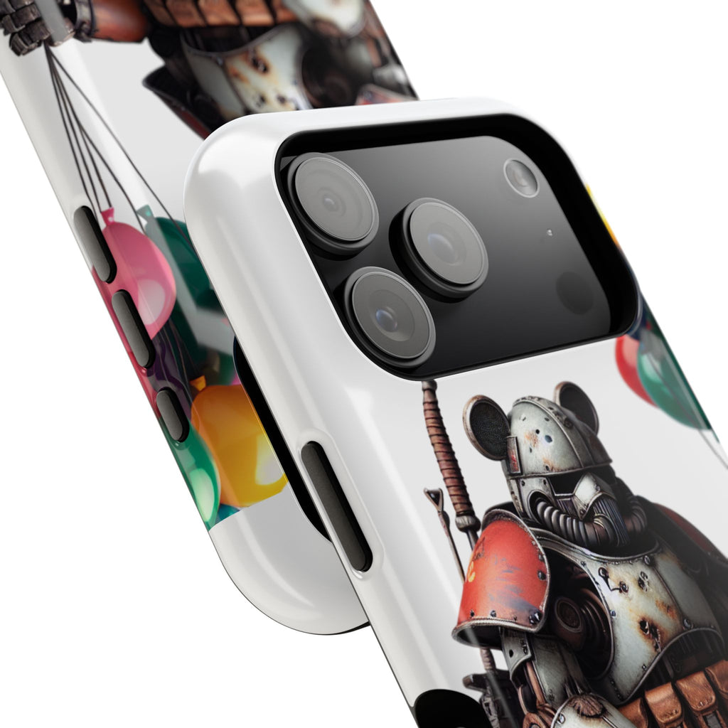 Armored Bear with Balloons Impact-Resistant Galaxy Cute Phone Cases