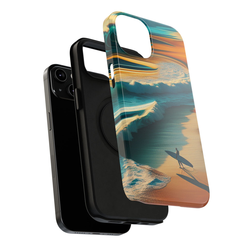 Impact Resistant Phone Case, Surf Wave Beach Lovers, Ocean Waves Design
