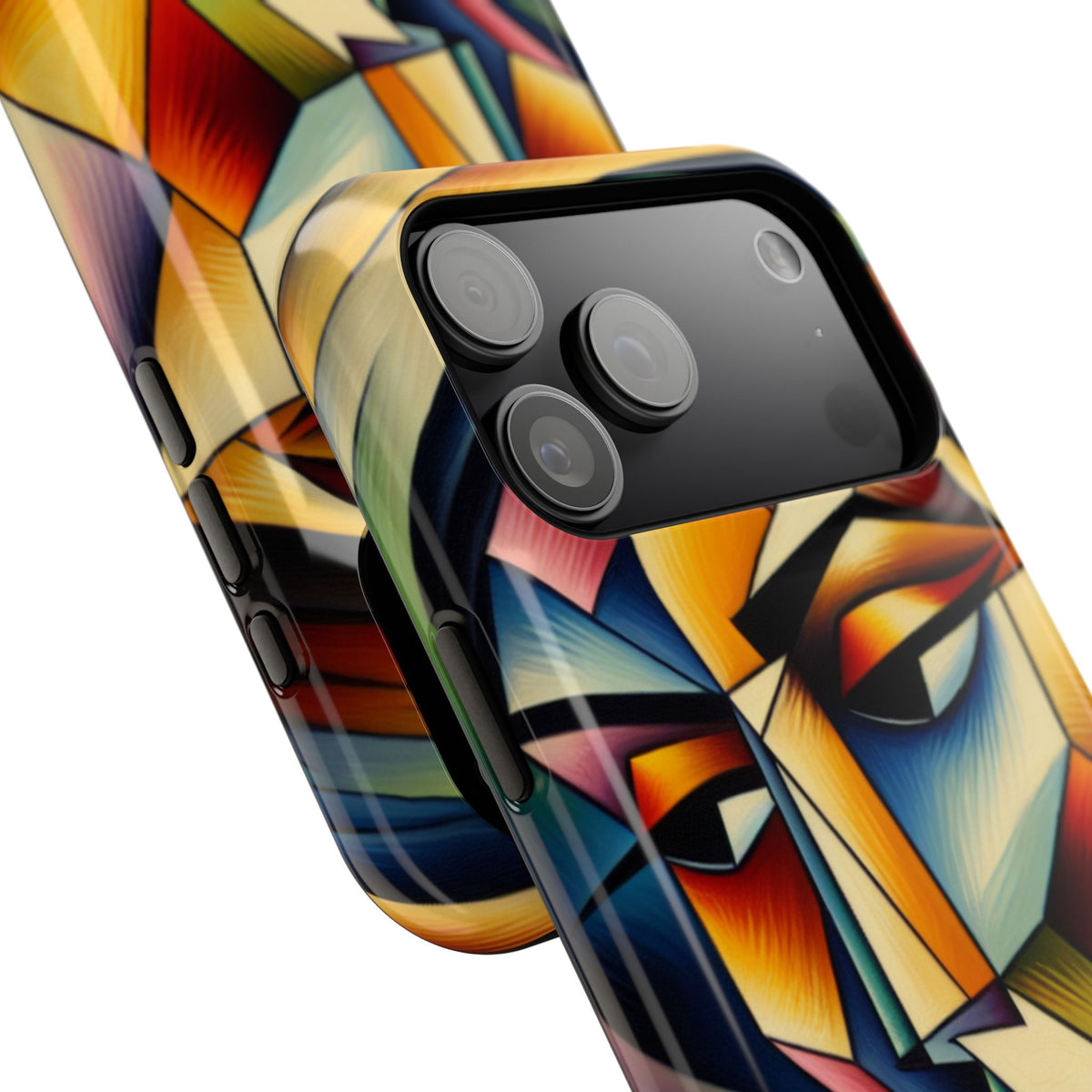 Abstract Cubist Face Phone Case — Impact‑Resistant Artistic iPhone Cover