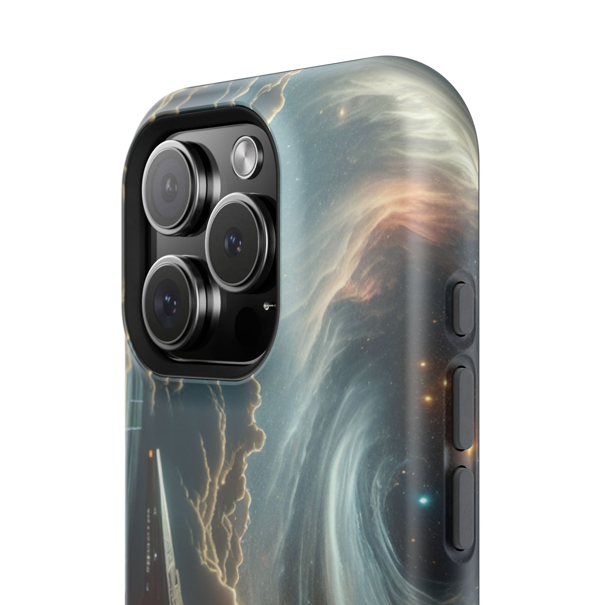 Spacecraft Vortex Phone Case — Impact-Resistant Sci‑Fi iPhone Cover