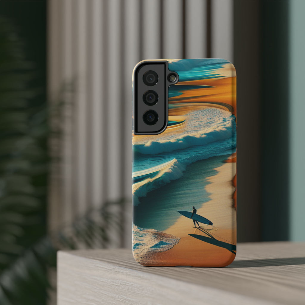 Impact Resistant Phone Case, Surf Wave Beach Lovers, Ocean Waves Design
