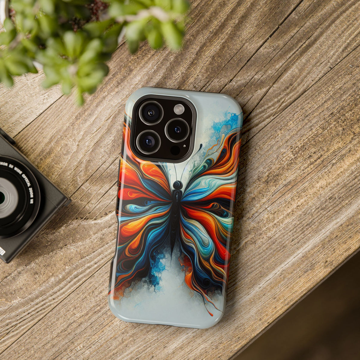 Vibrant Butterfly Impact Resistant Phone Case Unique Gift for Nature Lovers