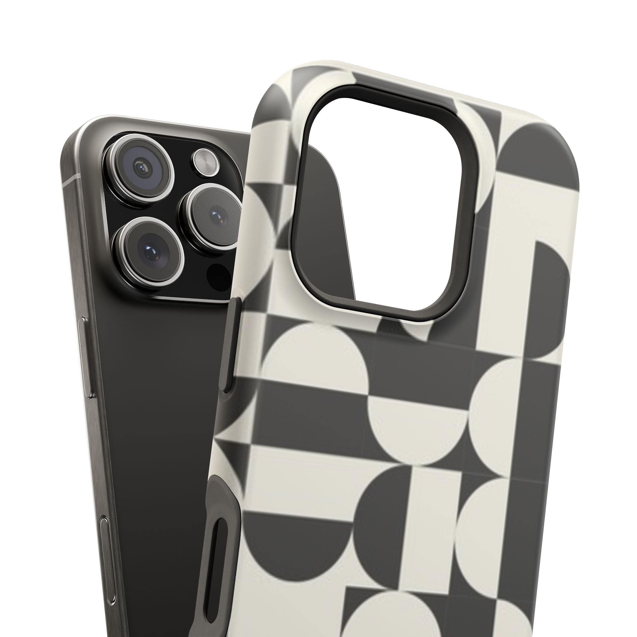 Black and White Design Impact-Resistant Case