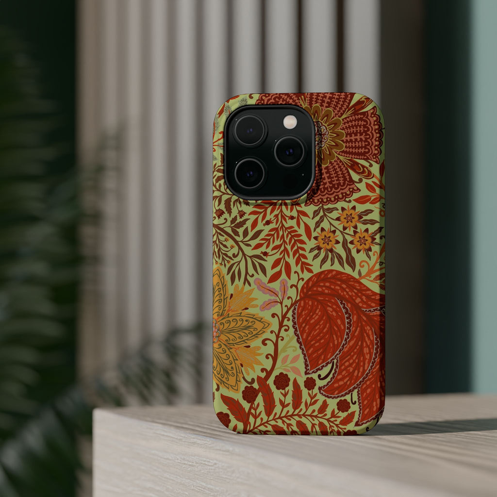 Floral Paisley Magnetic Impact-Resistant Phone Case