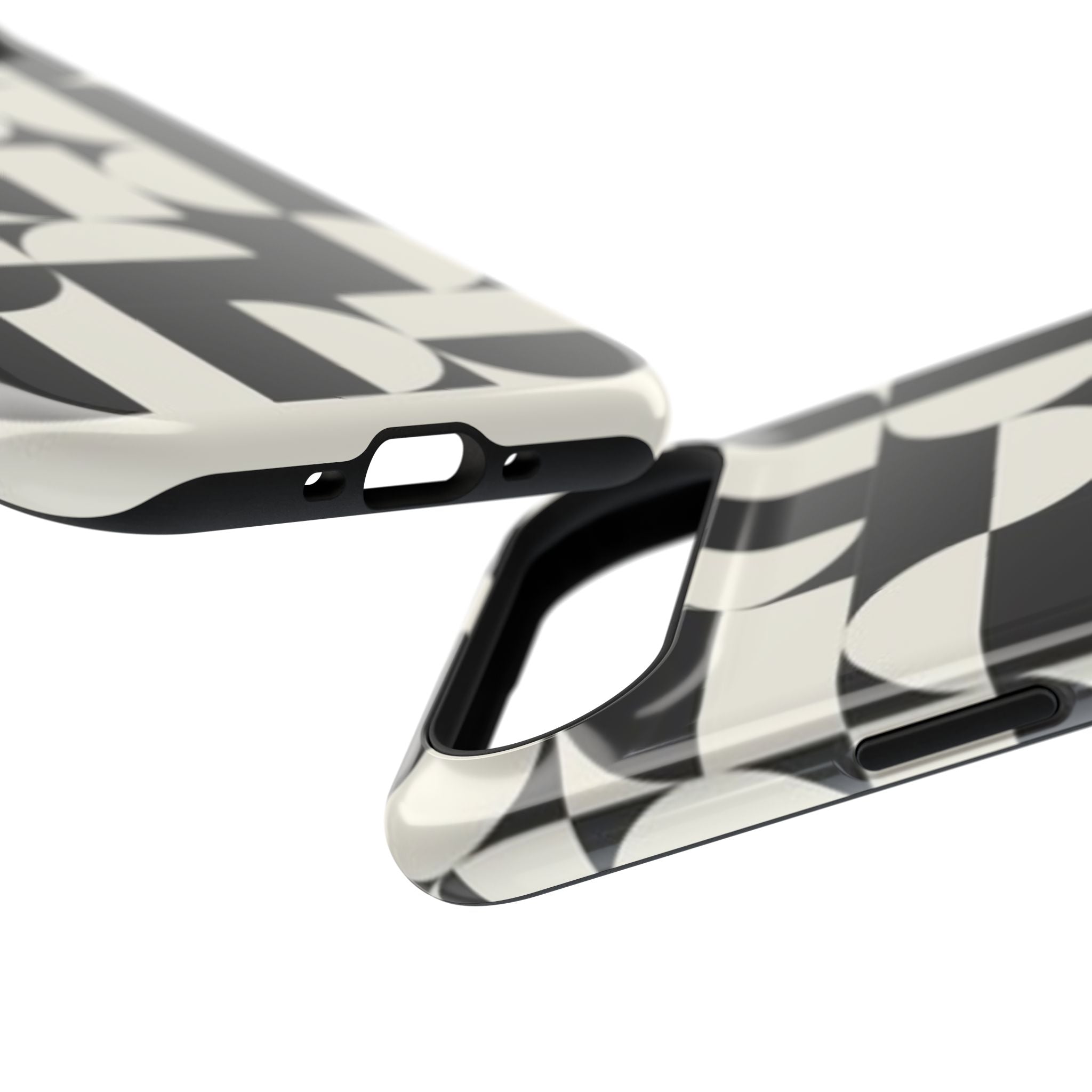 Black and White Design Impact-Resistant Case