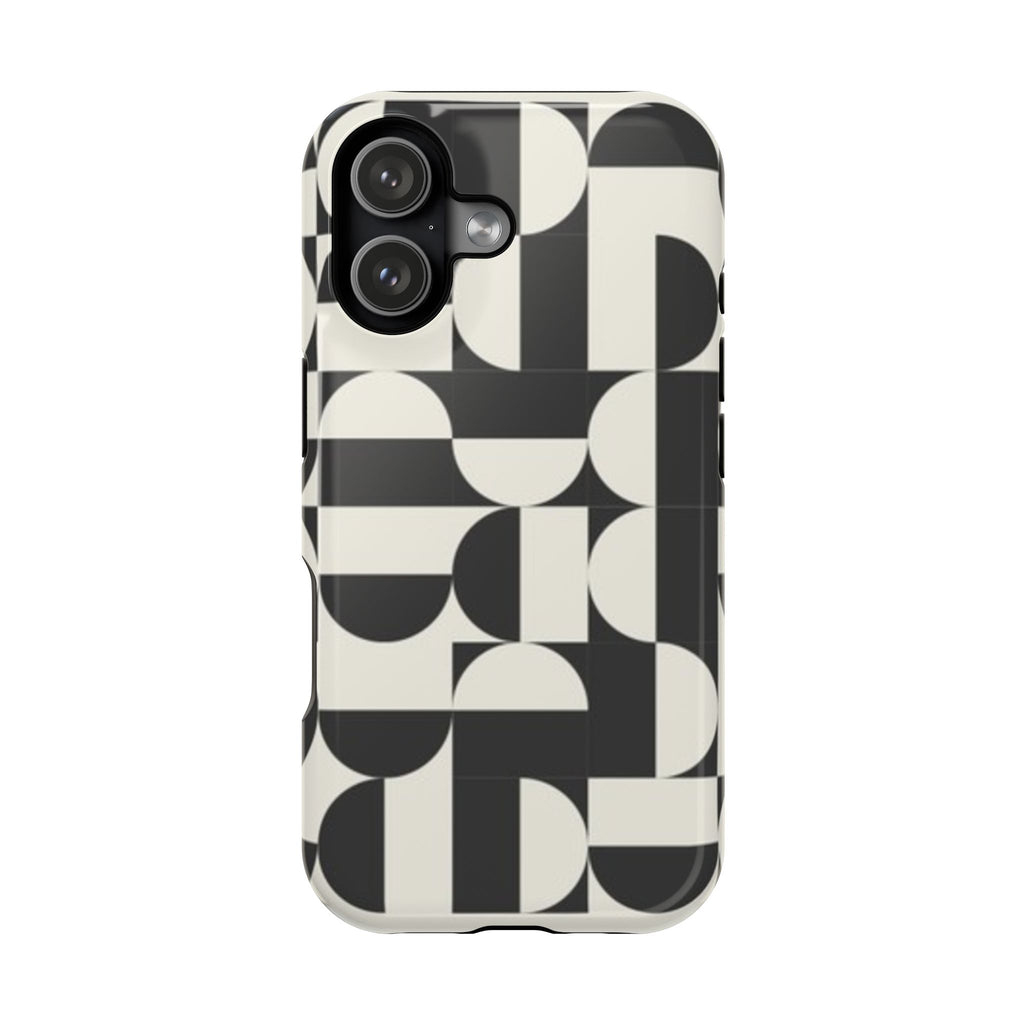 Black and White Design Impact-Resistant Case