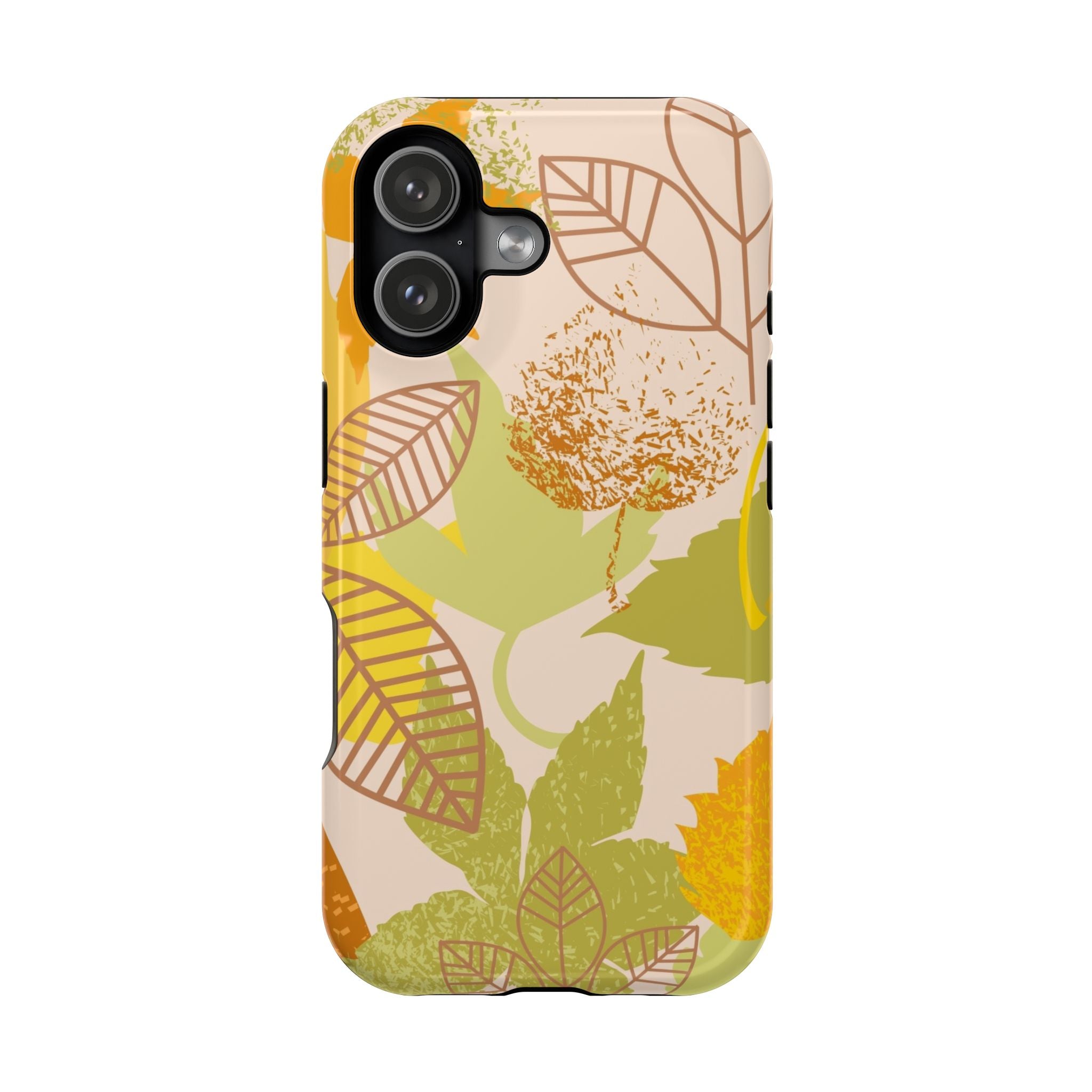 Chic Leaf Print Phone Case