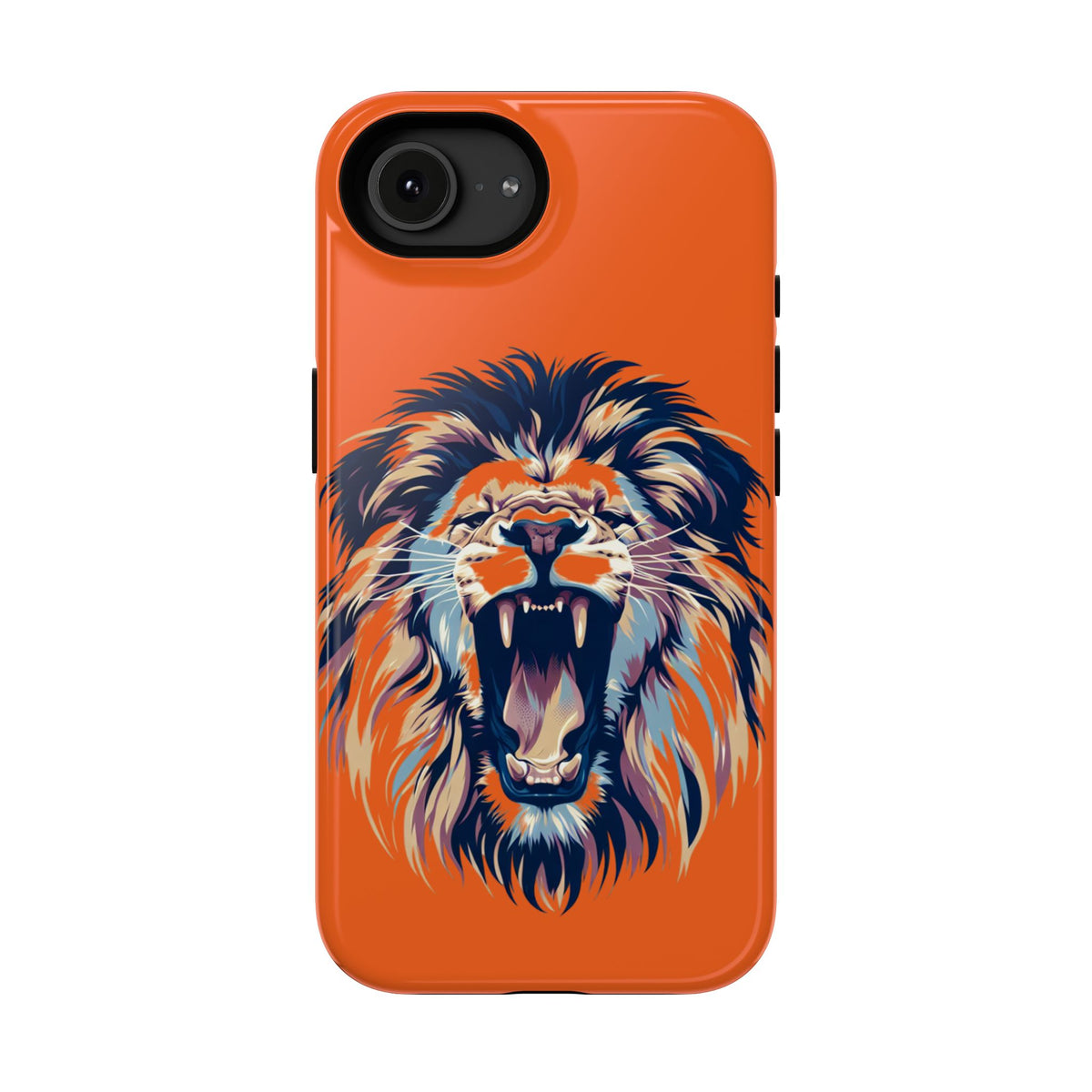 Roaring Lion Impact Phone Case — Shockproof Orange Protective Cover