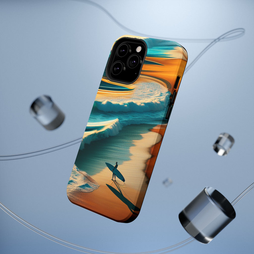 Impact Resistant Phone Case, Surf Wave Beach Lovers, Ocean Waves Design