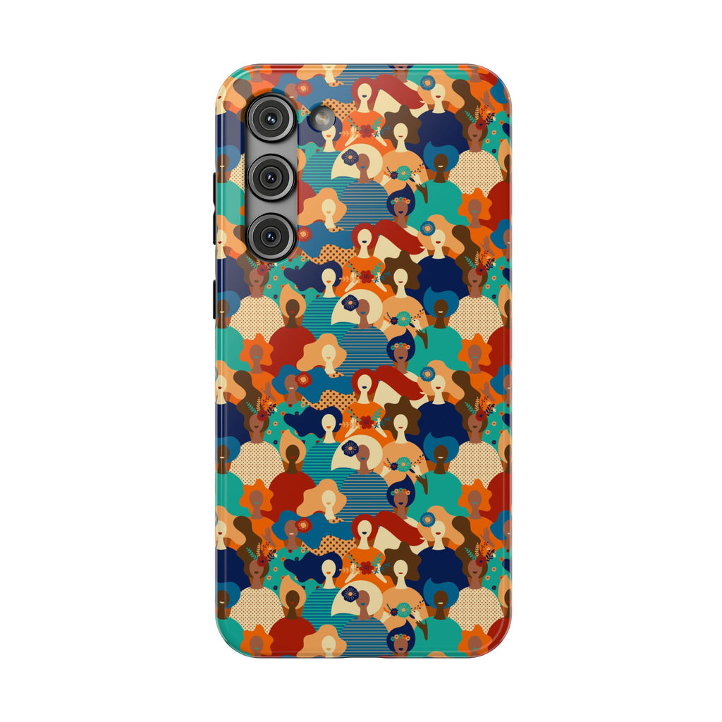 Diverse Faces Impact-Resistant Phone Case — Colorful Multicultural Pattern