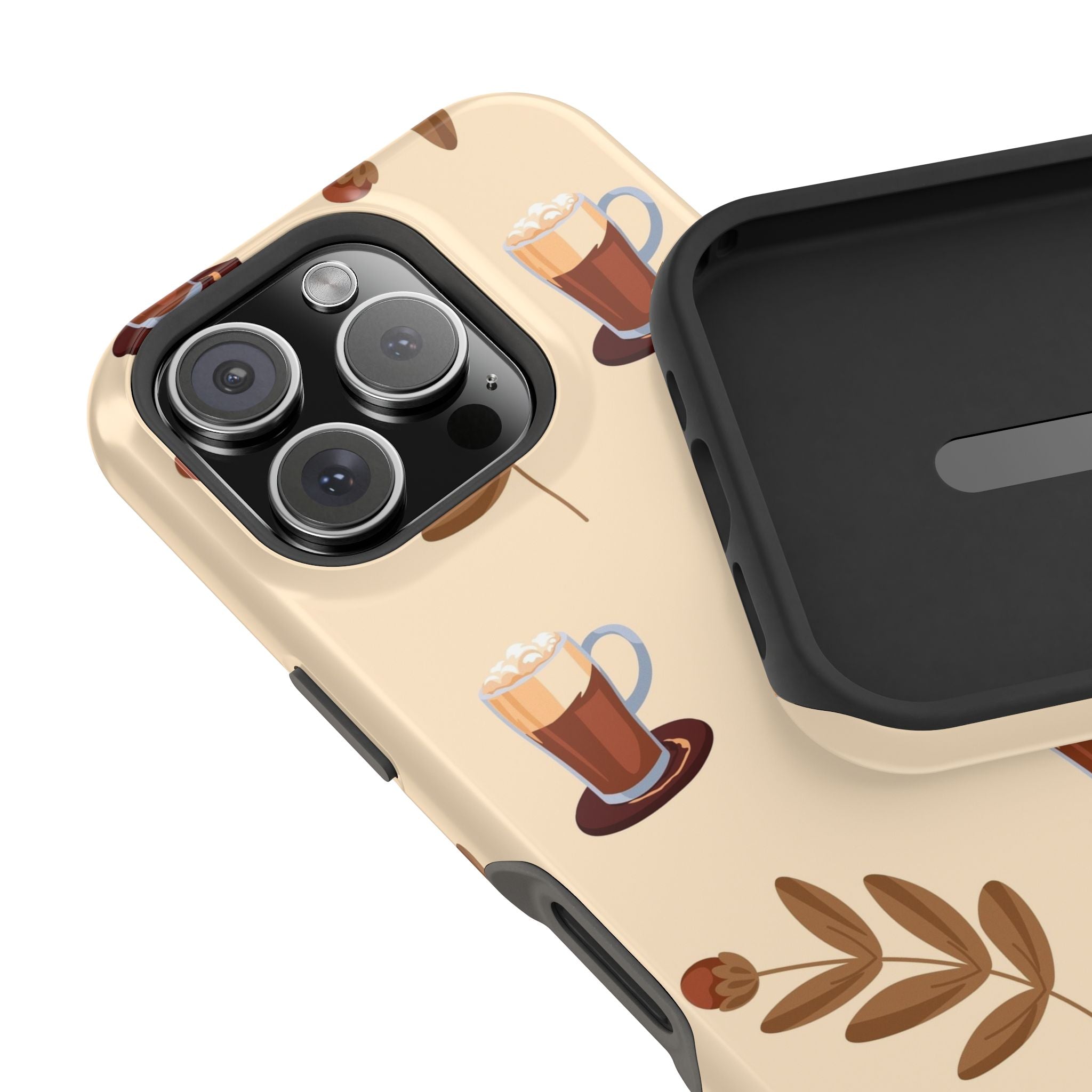 Stylish Coffee Phone Case, Impact-Resistant