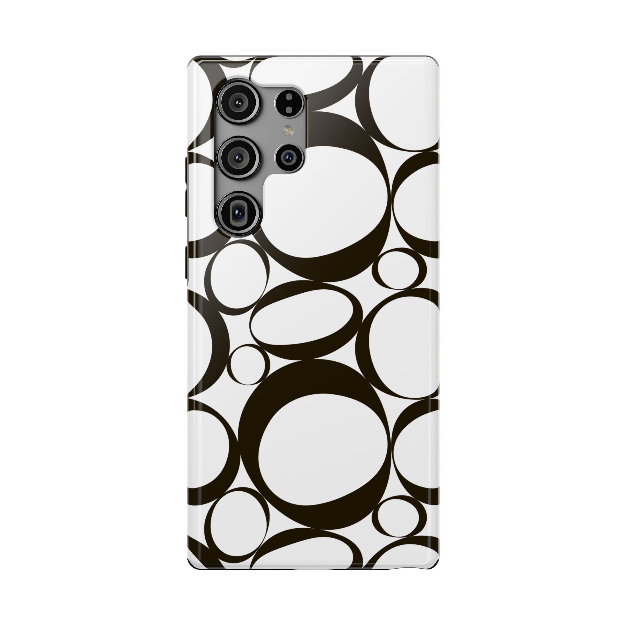 Black & White Impact-Resistant Phone Case - Durable