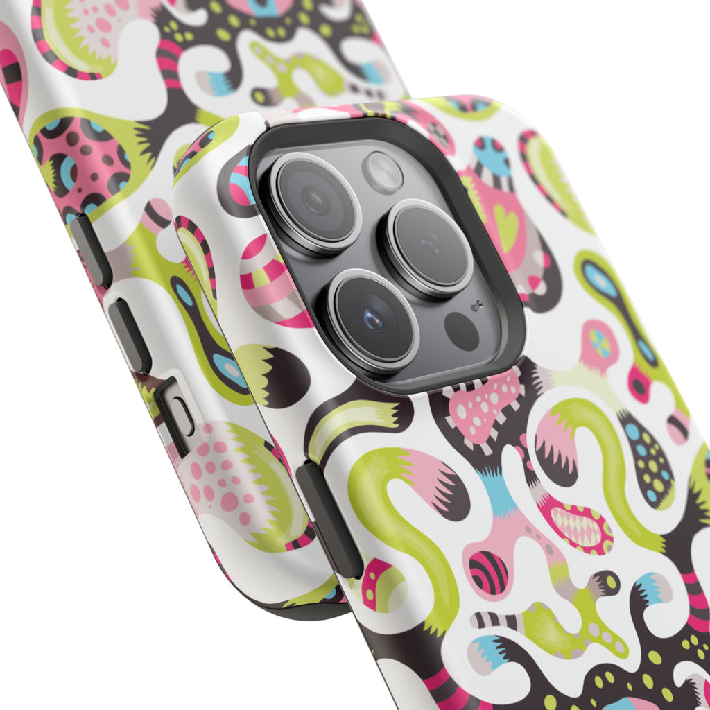 Impact-Resistant Phone Case — Colorful Abstract Psychedelic Pattern