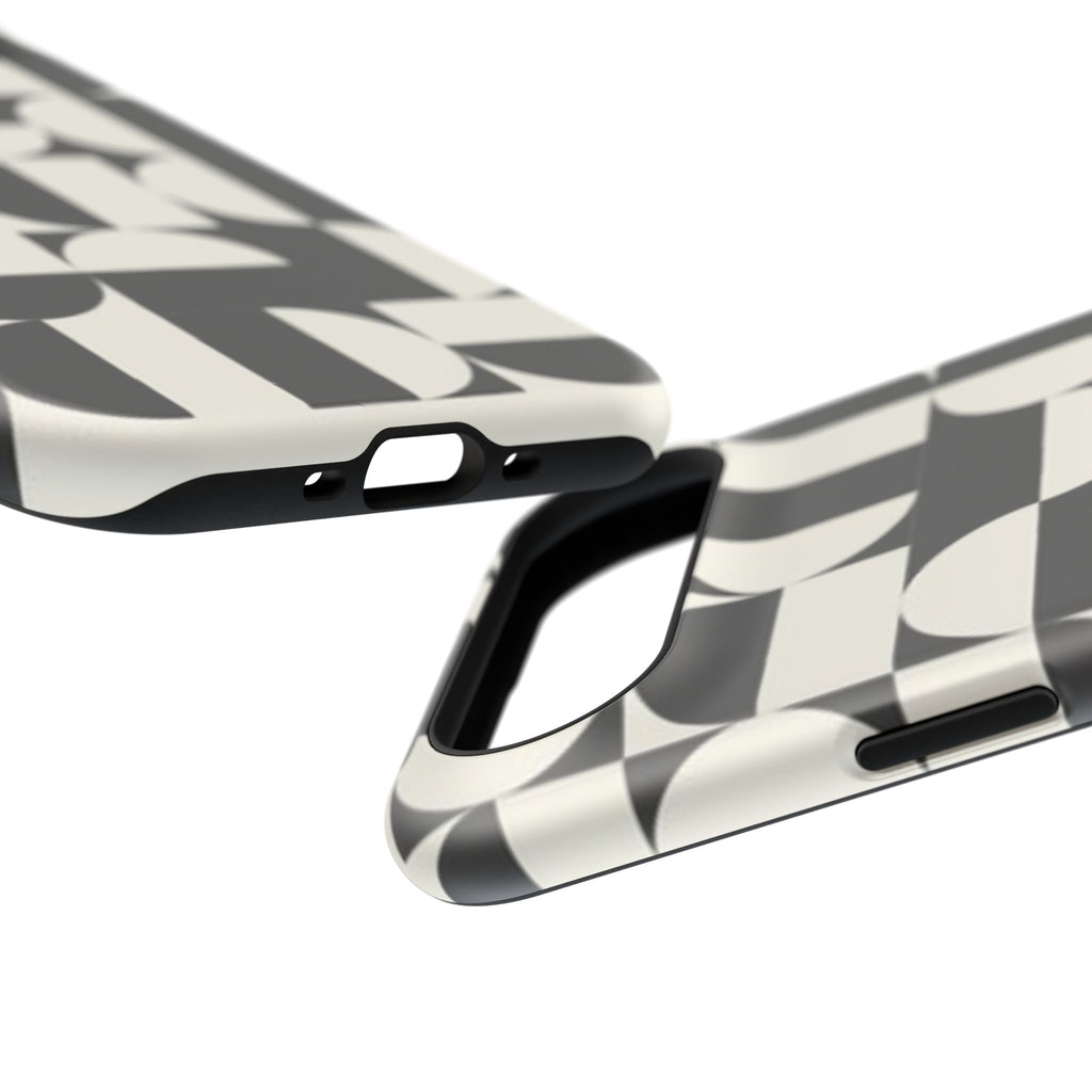 Black and White Design Impact-Resistant Case