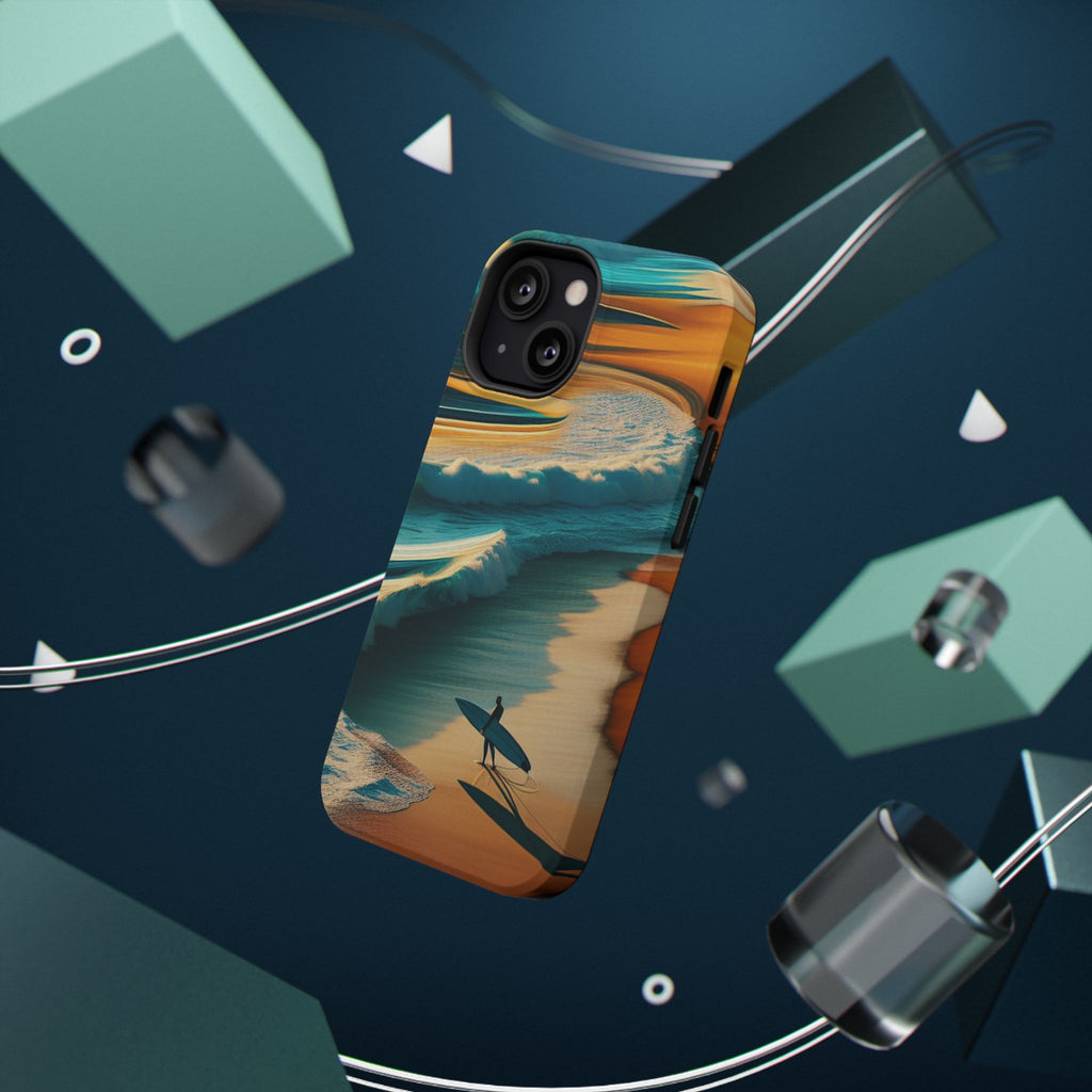 Impact Resistant Phone Case, Surf Wave Beach Lovers, Ocean Waves Design
