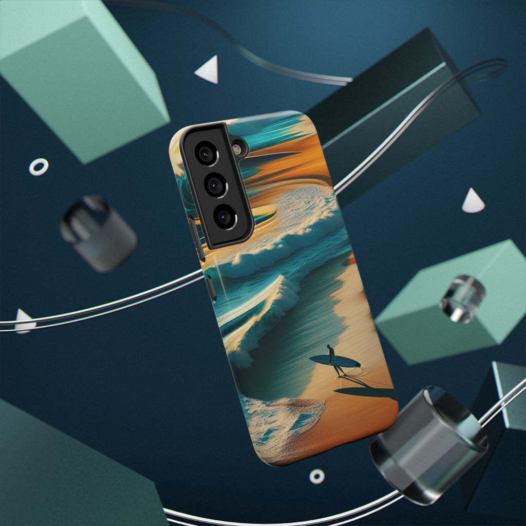 Impact Resistant Phone Case, Surf Wave Beach Lovers, Ocean Waves Design
