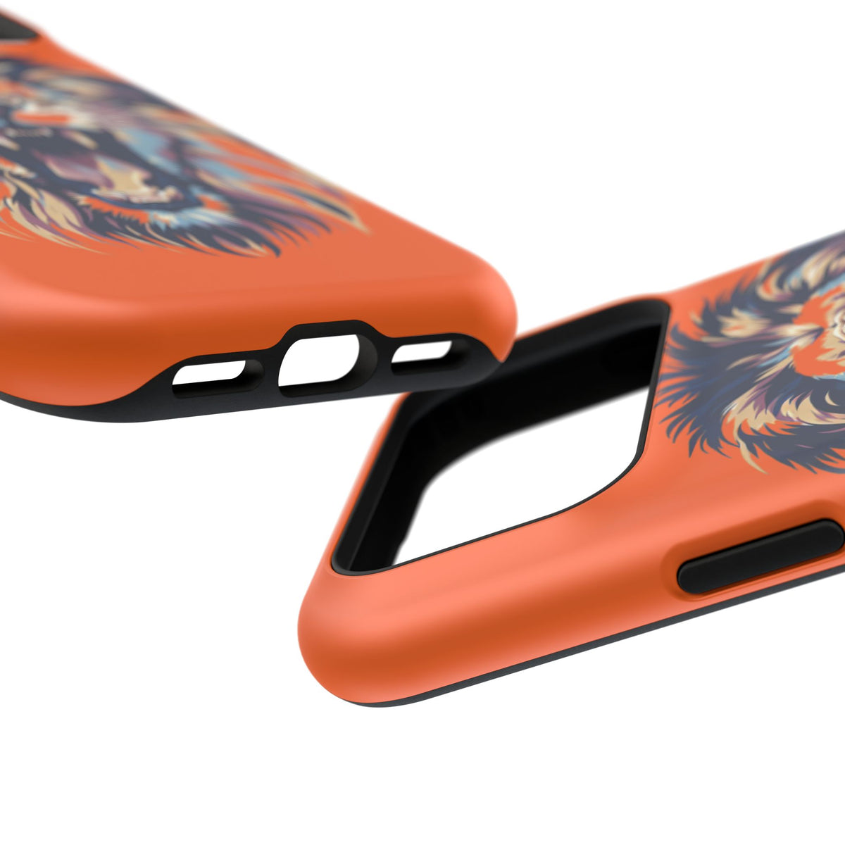 Roaring Lion Impact Phone Case — Shockproof Orange Protective Cover