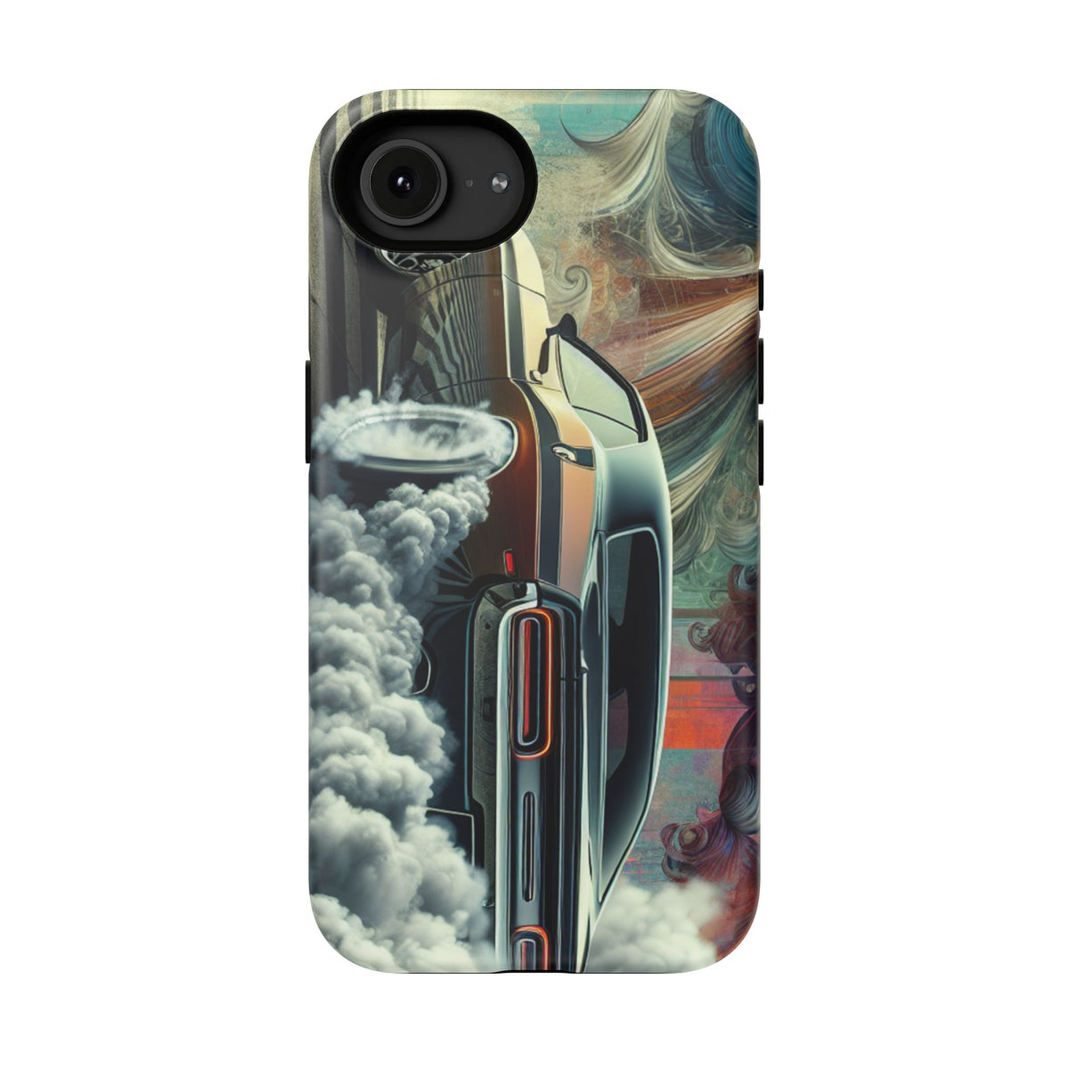 Phone Case – Vintage Muscle Car Smoke Art Impact-Resistant Case
