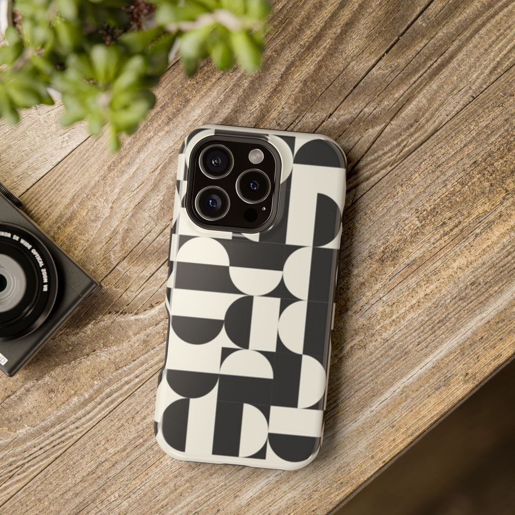Black and White Design Impact-Resistant Case