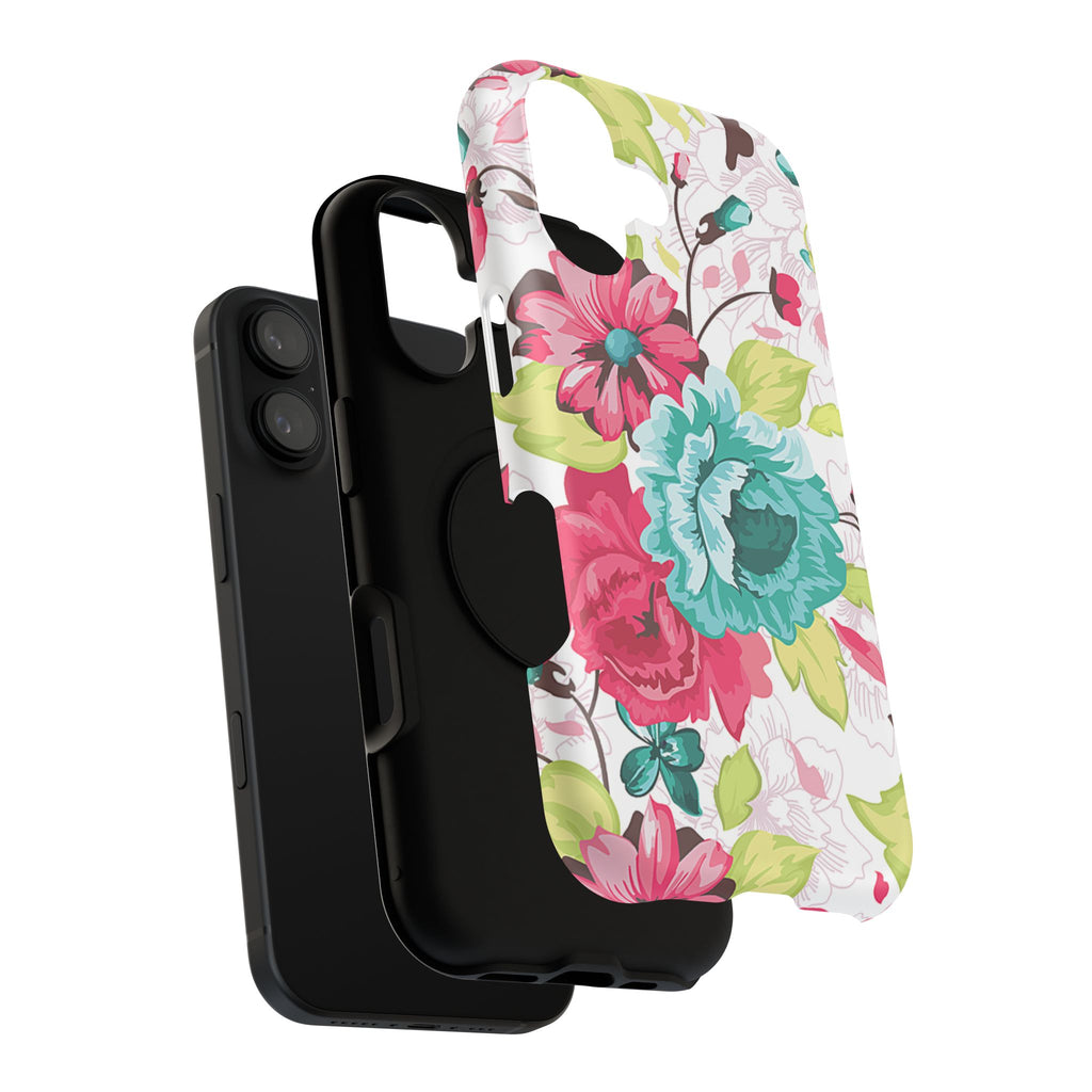Floral Design Impact-Resistant Case