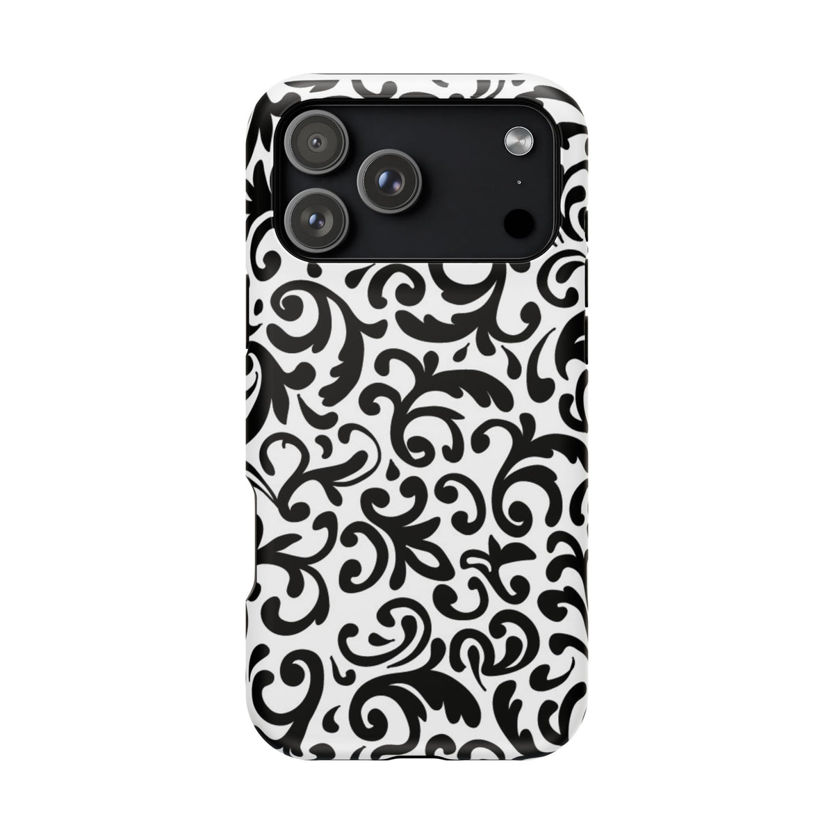Floral Scroll Impact-Resistant Phone Case