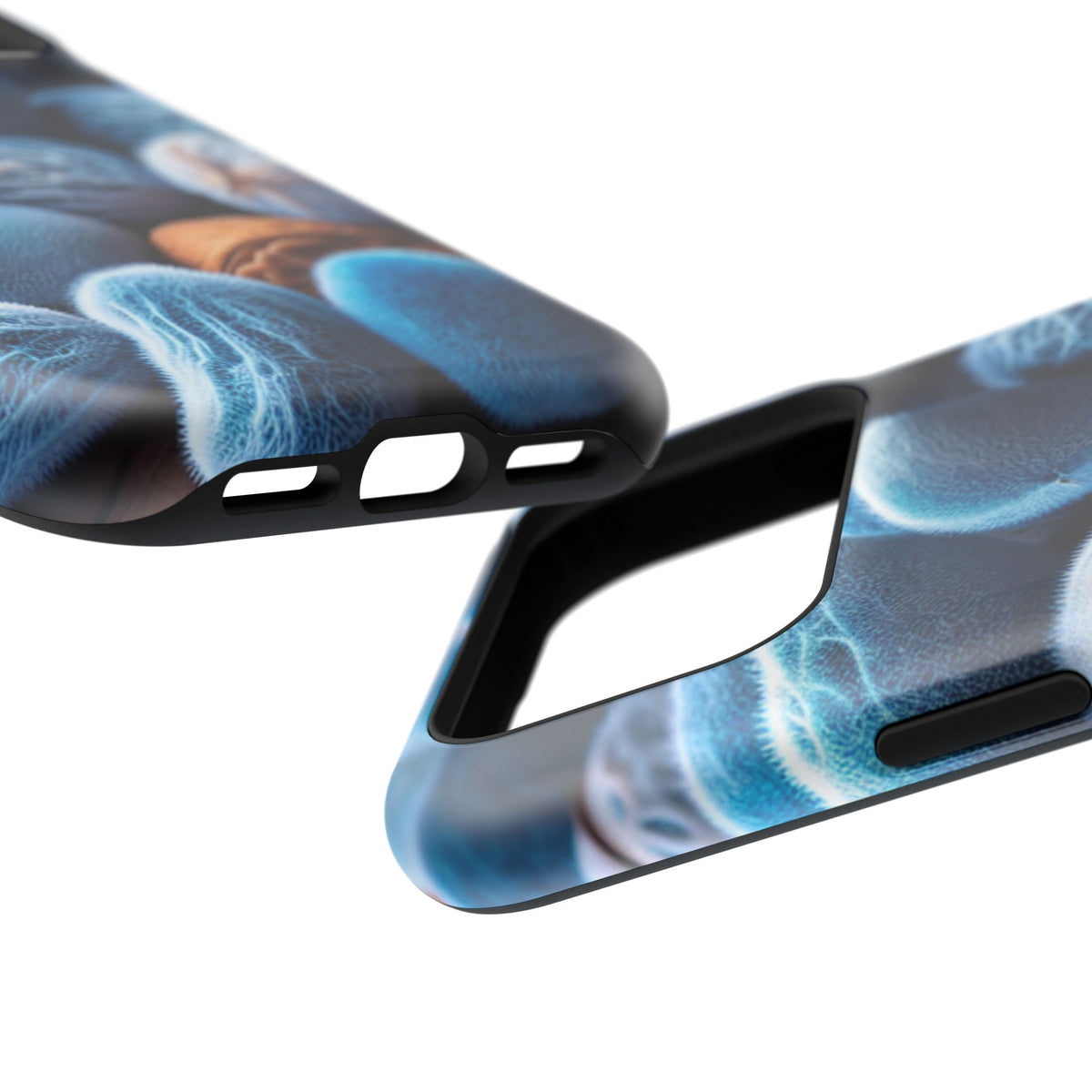 Phone Case — Blue Fuzzy Pods Impact-Resistant Protective Case
