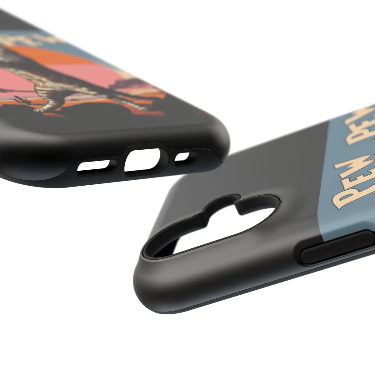 Pew Pew Cat Phone Case — Retro Shooter Impact-Resistant iPhone Cover