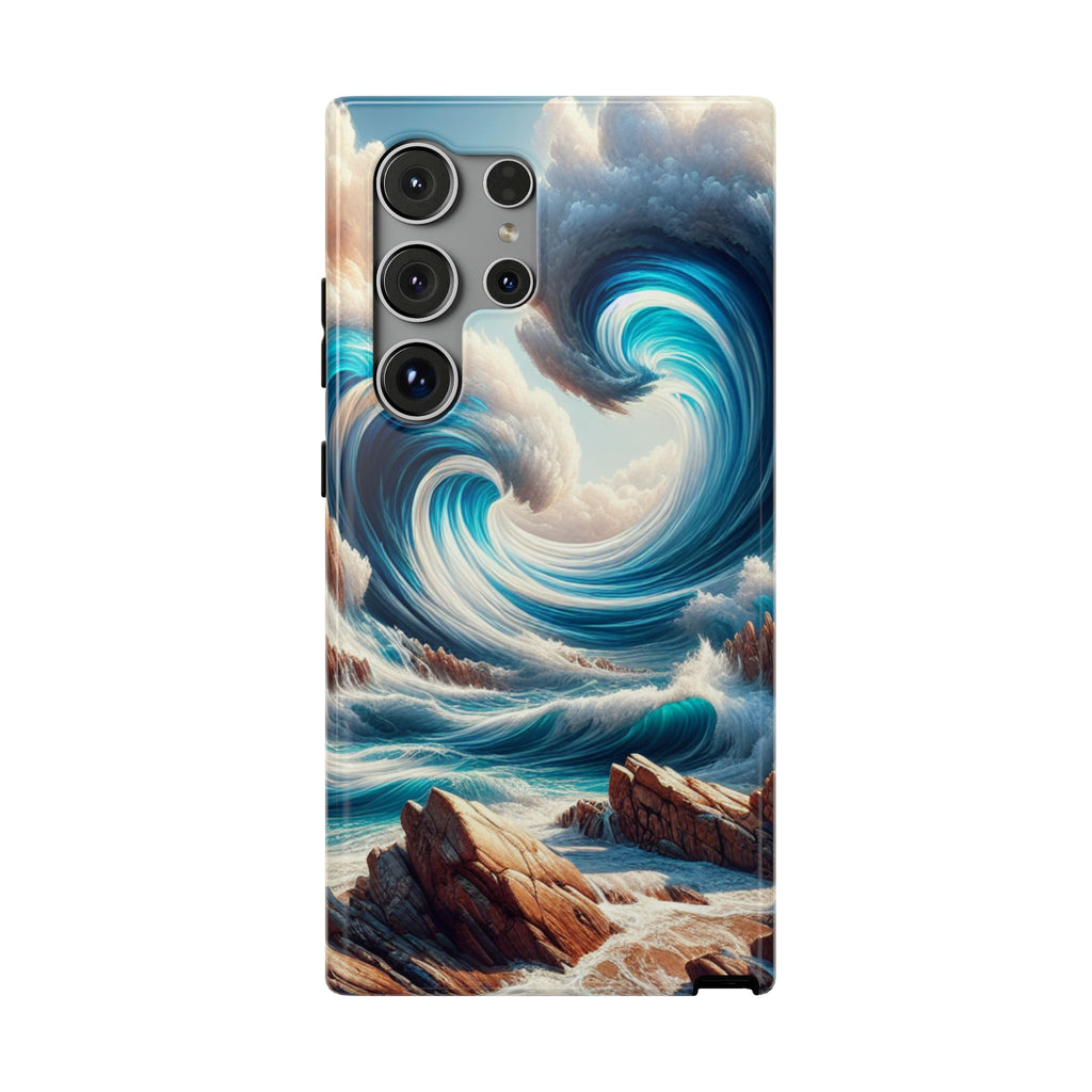 Ocean Heart Wave Phone Case — Impact-Resistant Art Protective Cover