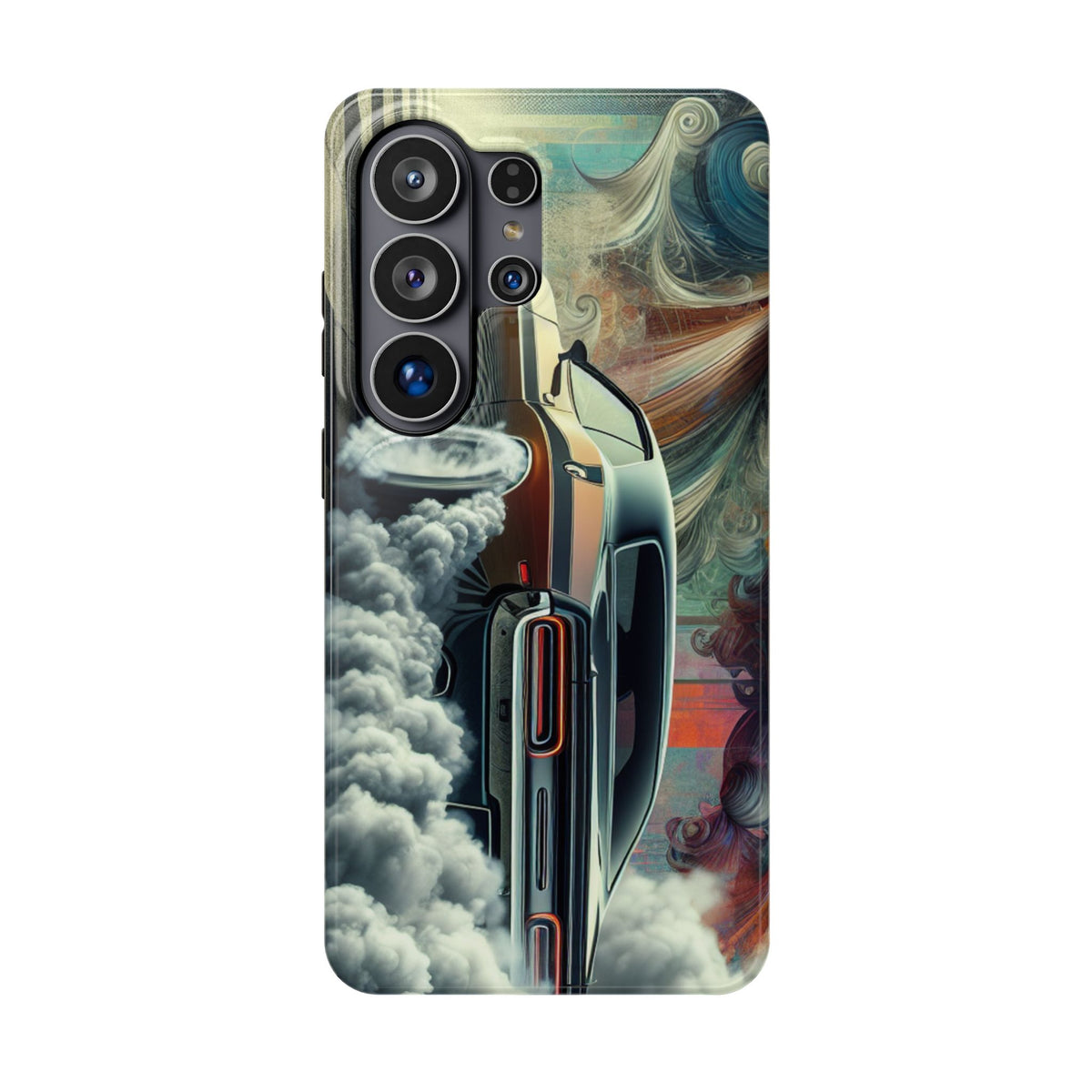 Phone Case – Vintage Muscle Car Smoke Art Impact-Resistant Case