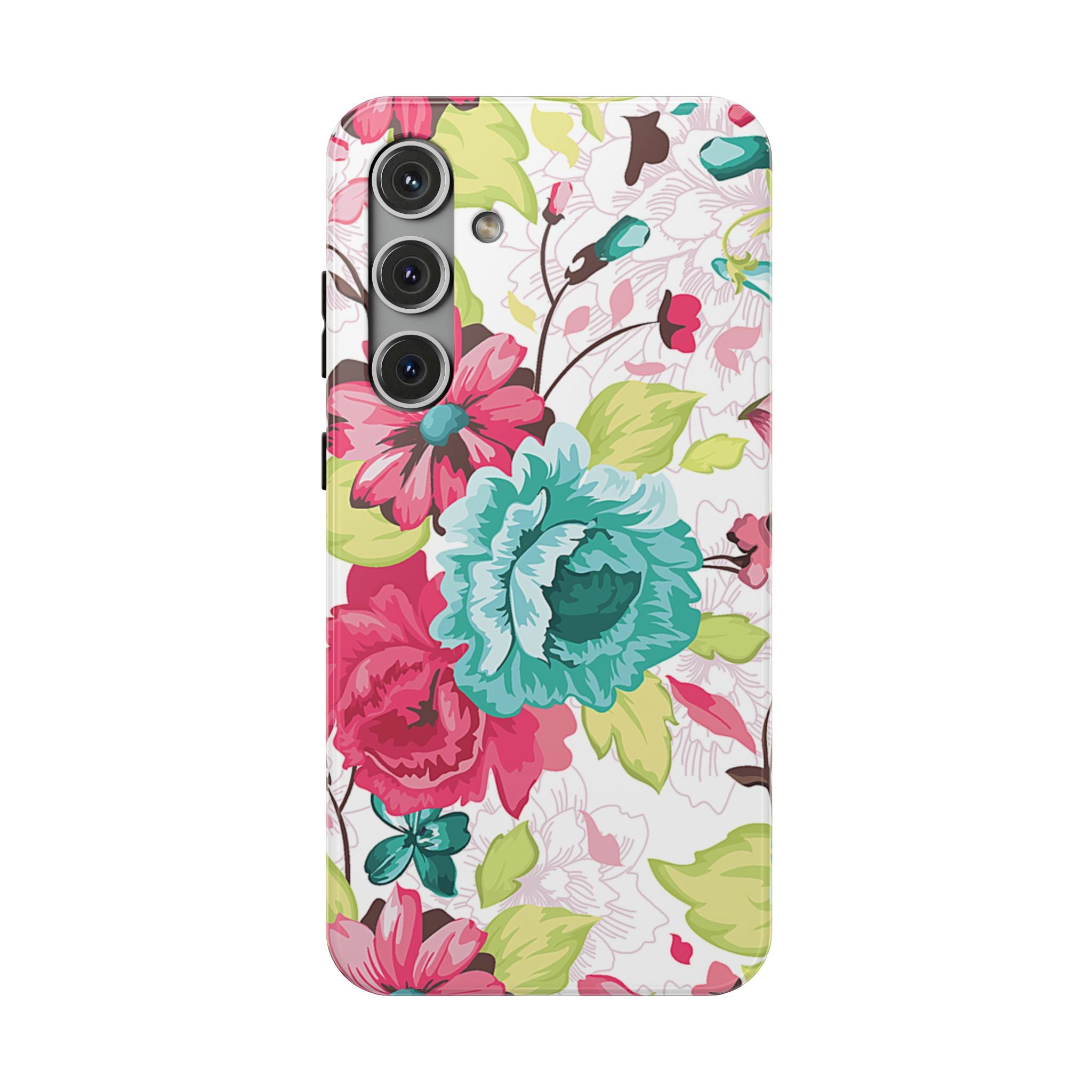 Floral Design Impact-Resistant Case