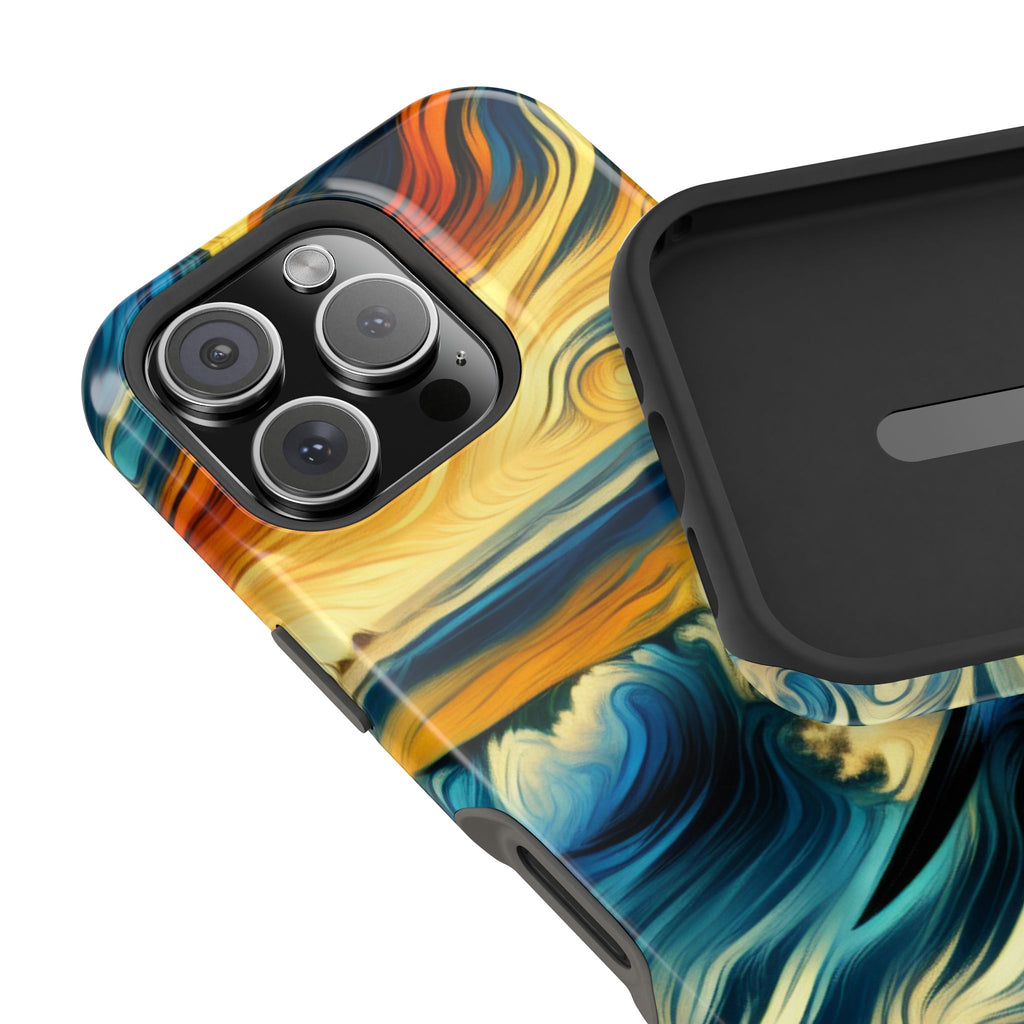 Impact Resistant Phone Case - Surfing Ocean Waves Design, Coastal Decor Gift