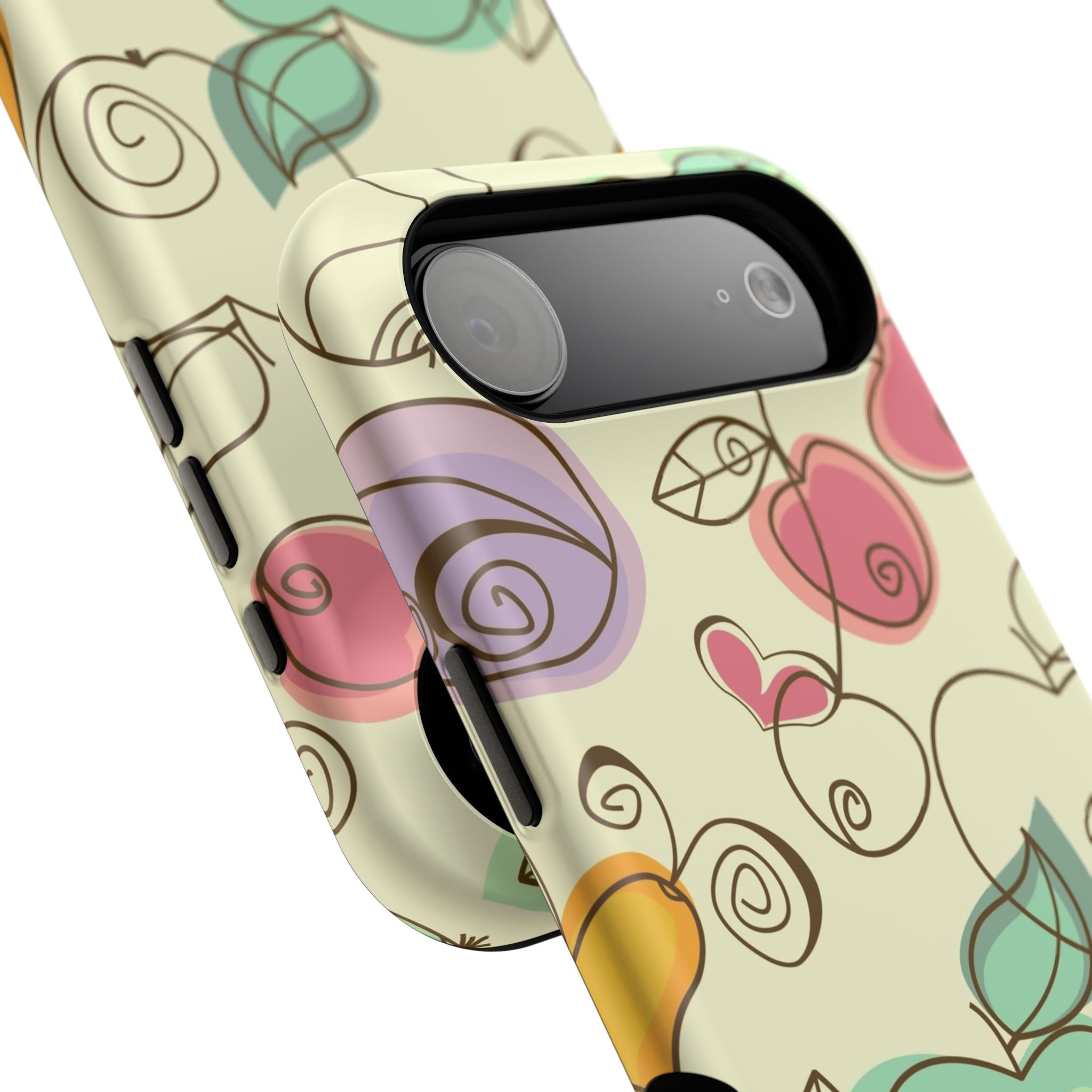Colorful Floral Phone Case, Impact-Resistant