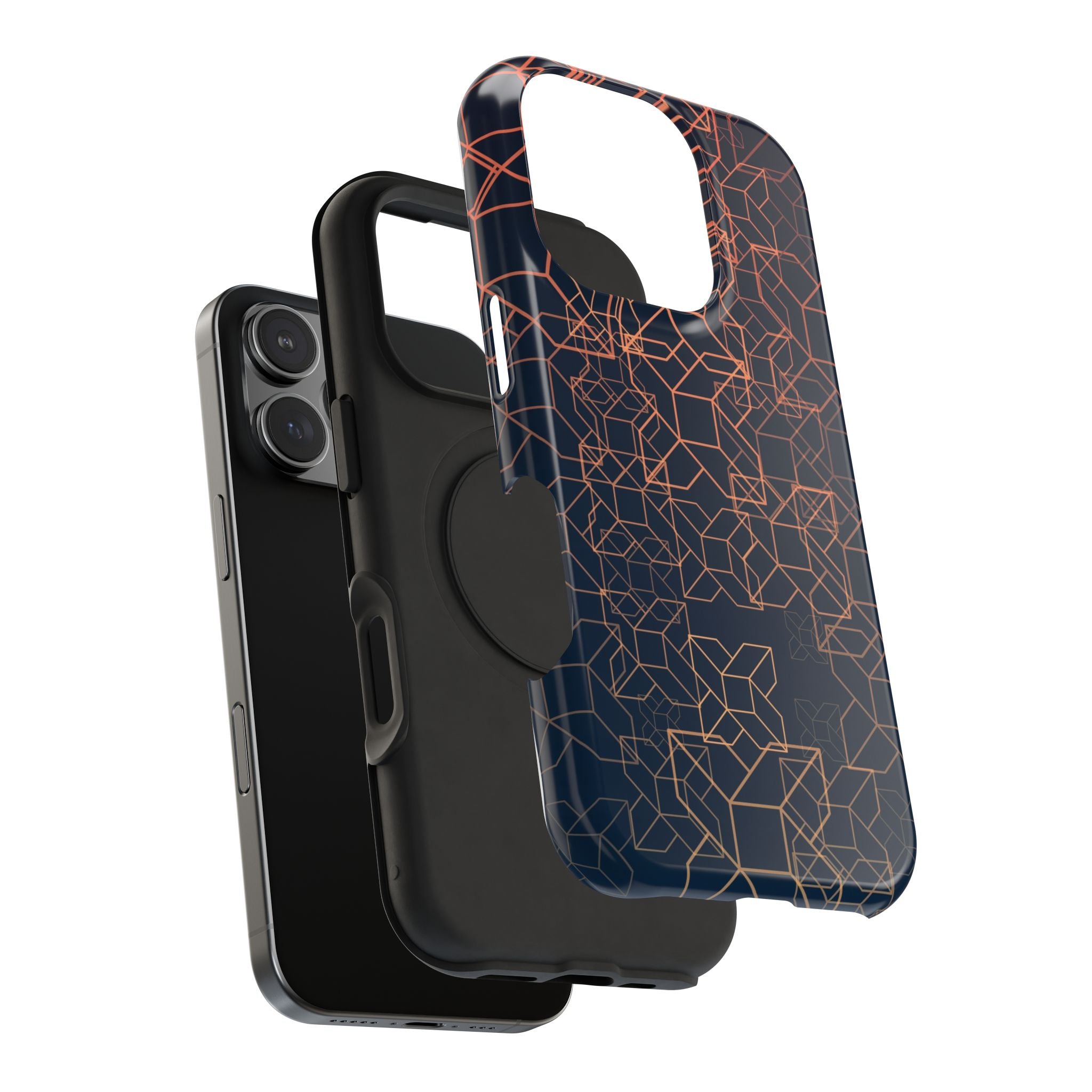 Geometric Pattern Phone Case, Durable Impact-Resistant