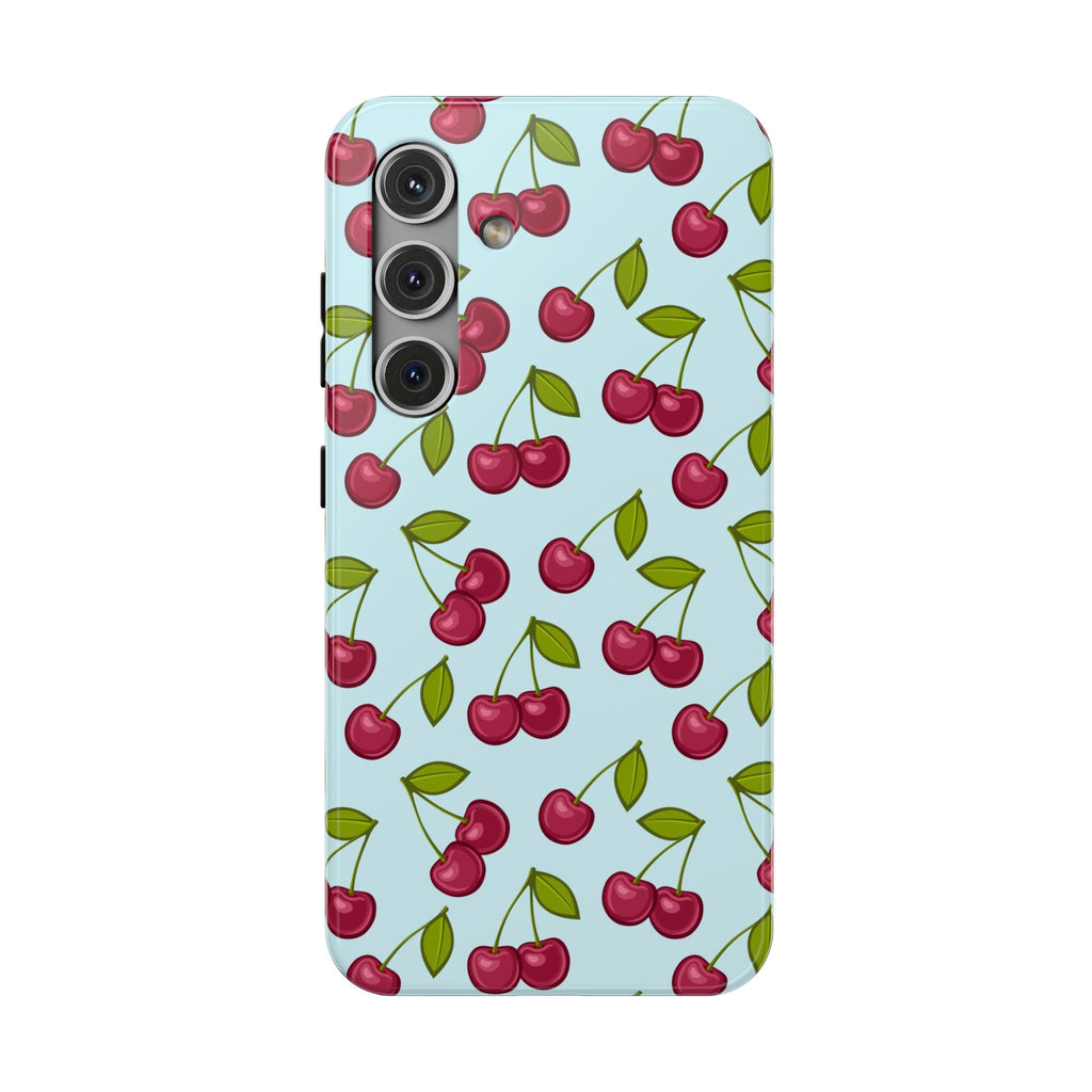 Vintage Cherry Shockproof Phone Cases for Newest iPhone & Galaxy