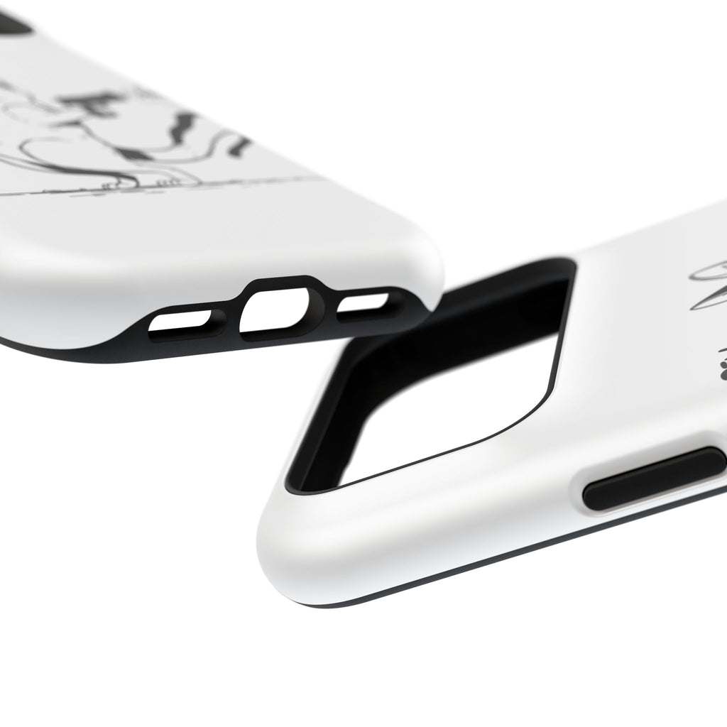 Cat Shooting 'Pew Pew' Phone Case — Impact-Resistant iPhone Cover