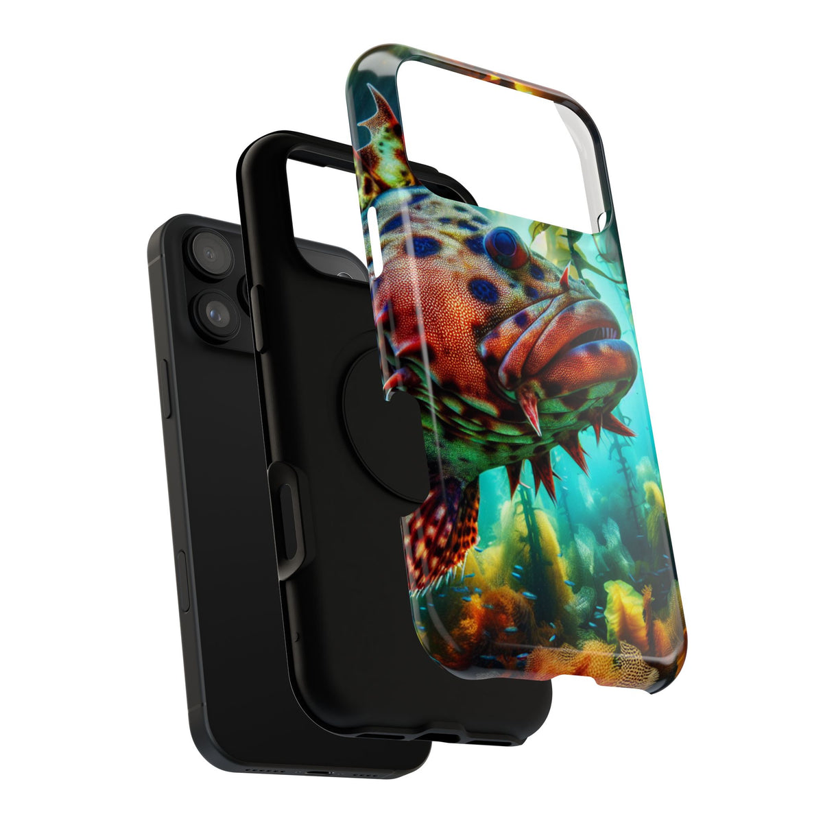 Sea Life Phone Case — Colorful Underwater Fish Impact-Resistant Case