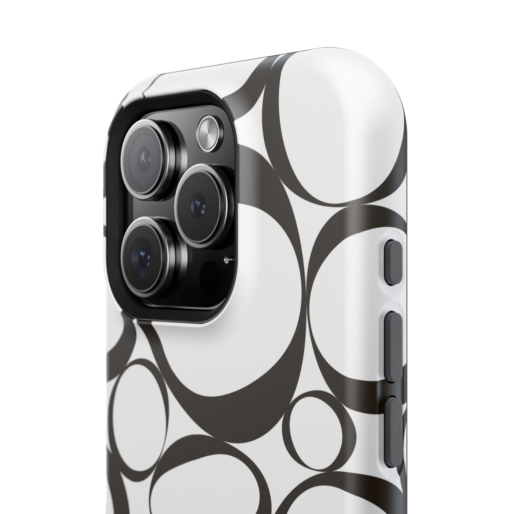 Black & White Impact-Resistant Phone Case - Durable