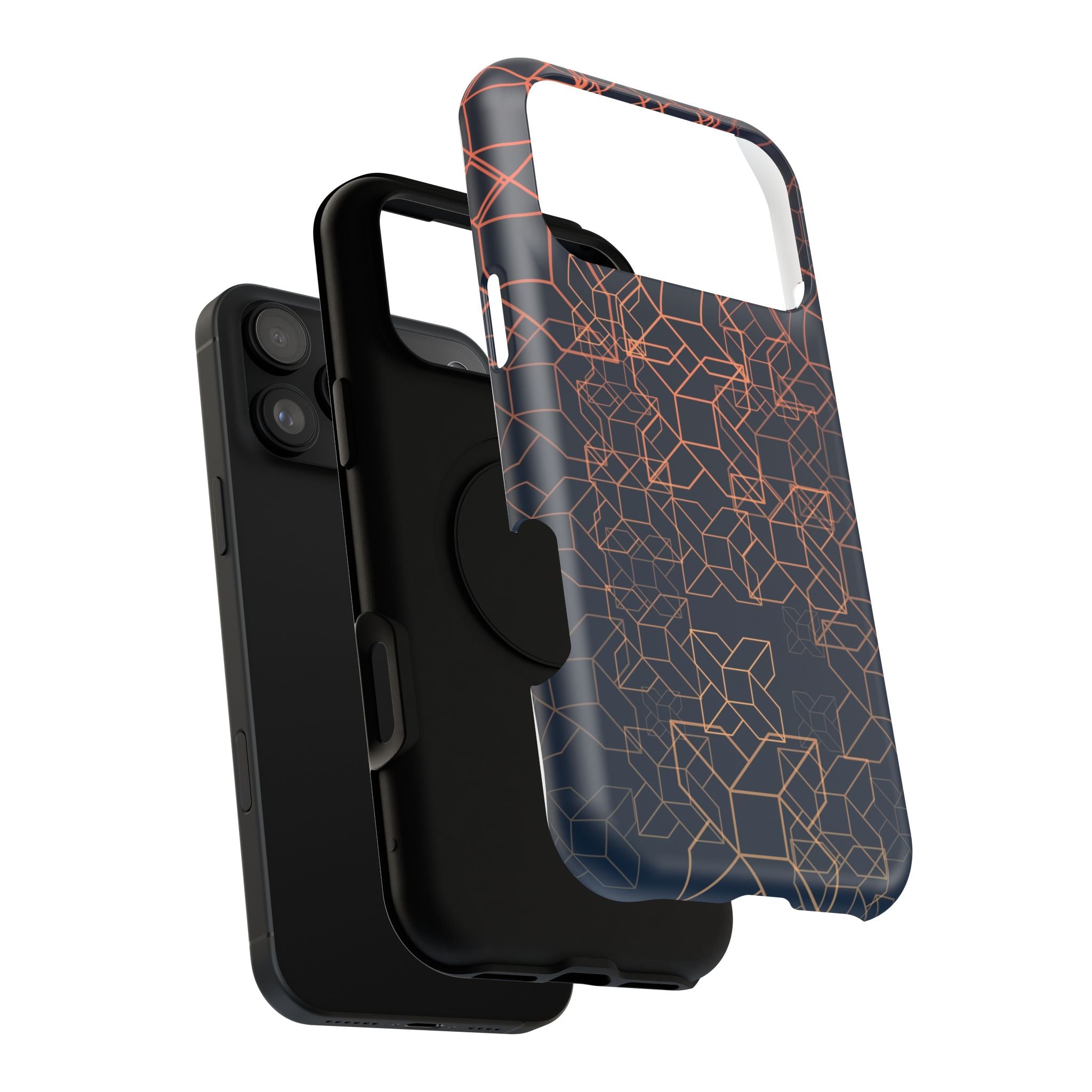 Geometric Pattern Phone Case, Durable Impact-Resistant