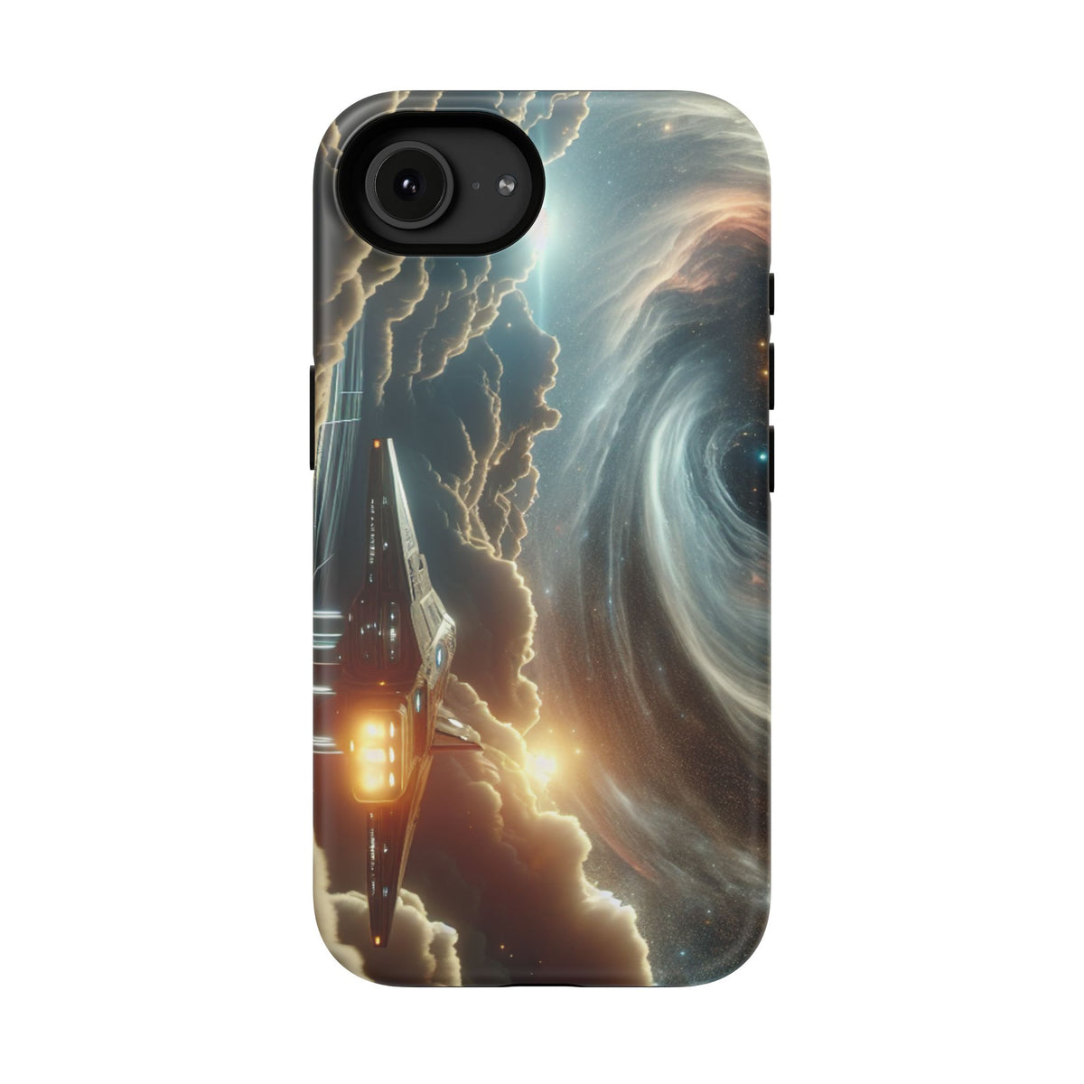 Spacecraft Vortex Phone Case — Impact-Resistant Sci‑Fi iPhone Cover