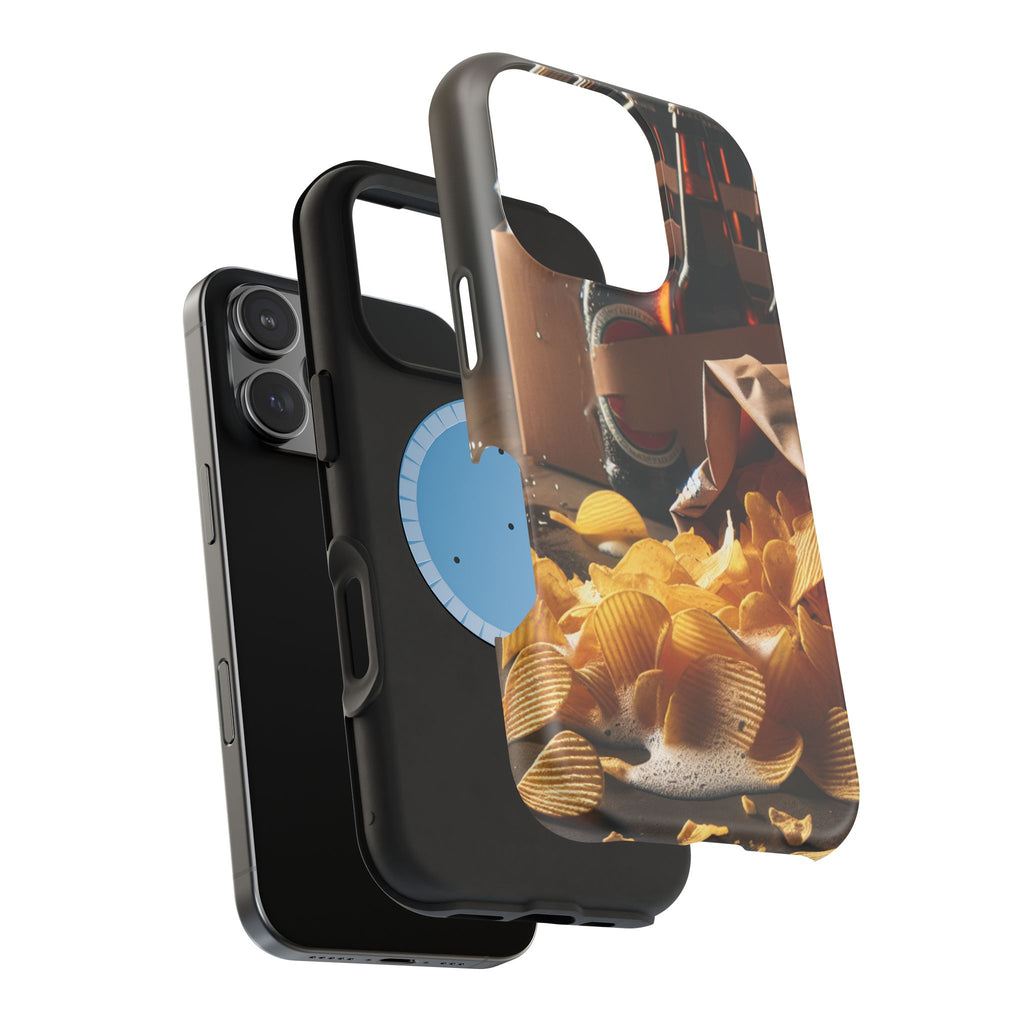 Impact Resistant Phone Case - Beer and Chips Design