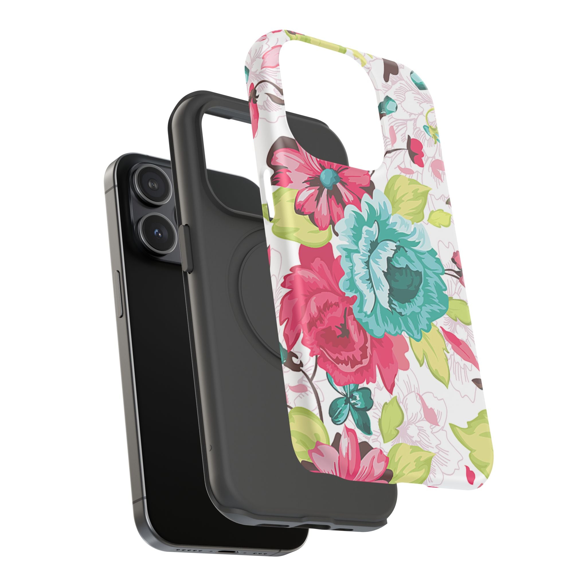 Floral Design Impact-Resistant Case