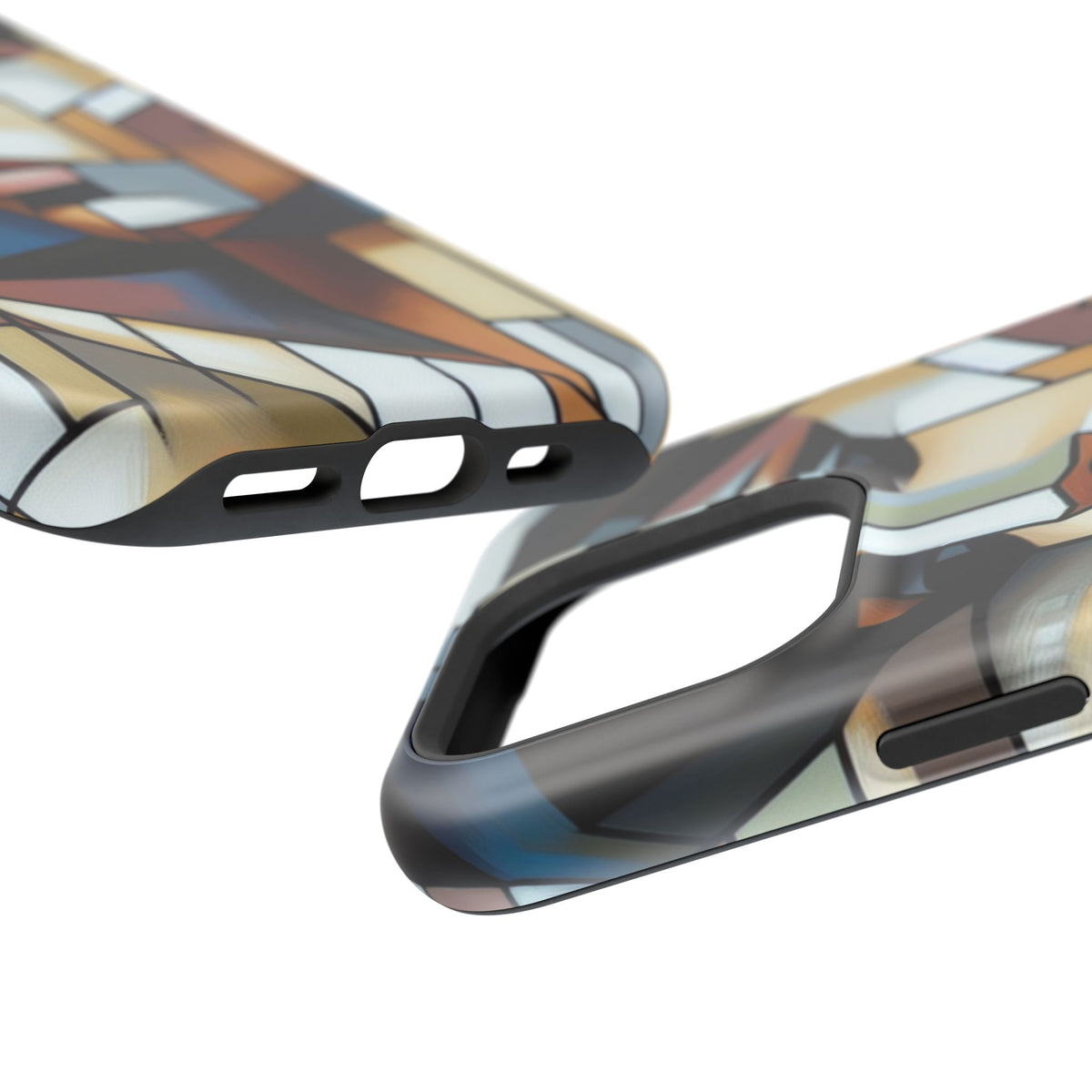 Impact-Resistant Phone Case — Modern Geometric Portrait Design