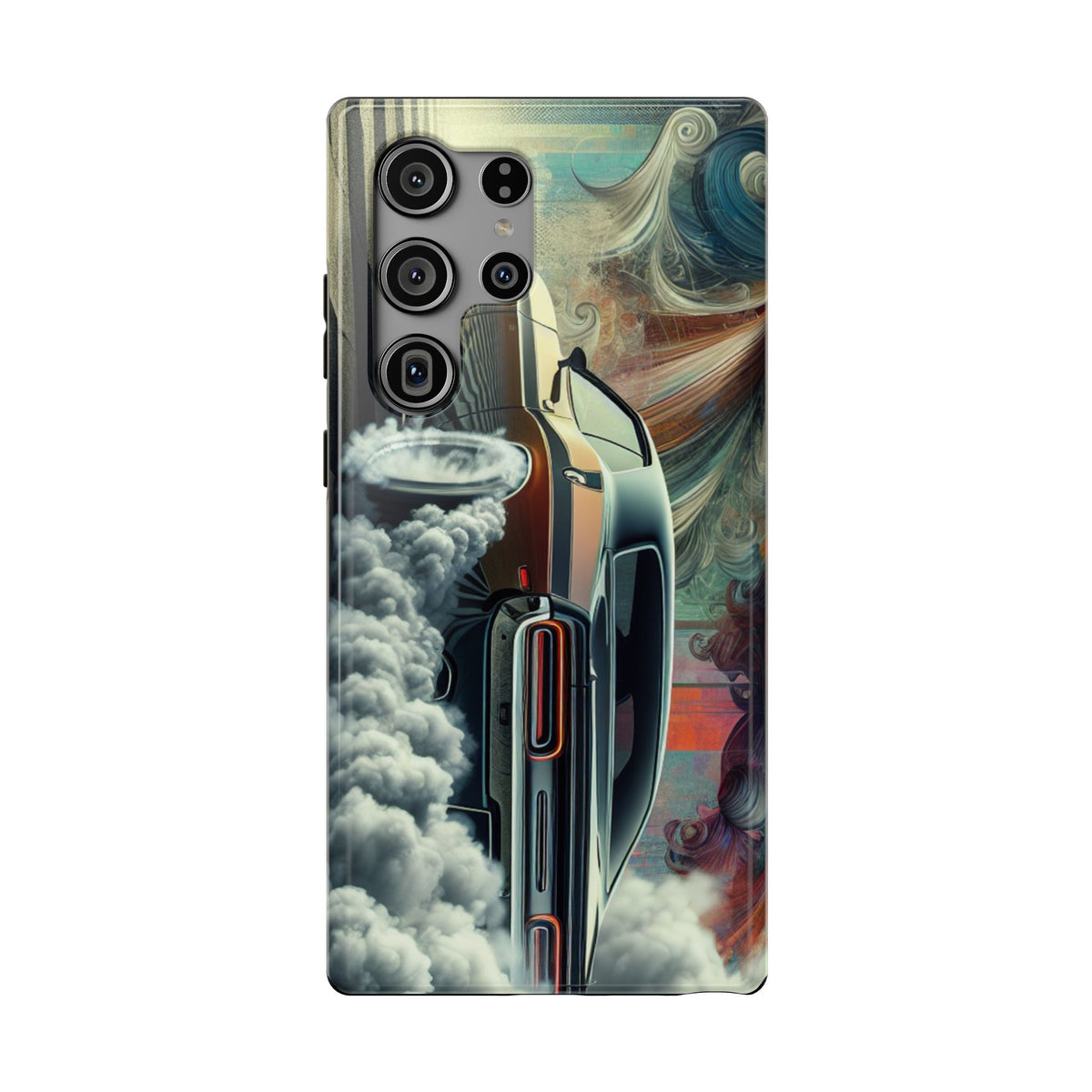 Phone Case – Vintage Muscle Car Smoke Art Impact-Resistant Case