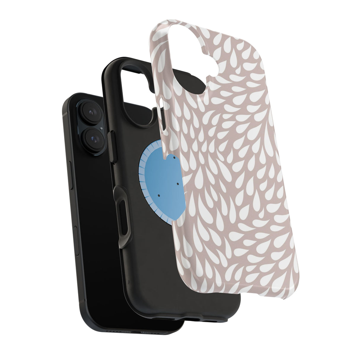 Neutral Petal Teardrop Design Magnetic Durable Phone Case for iPhone/Samsung