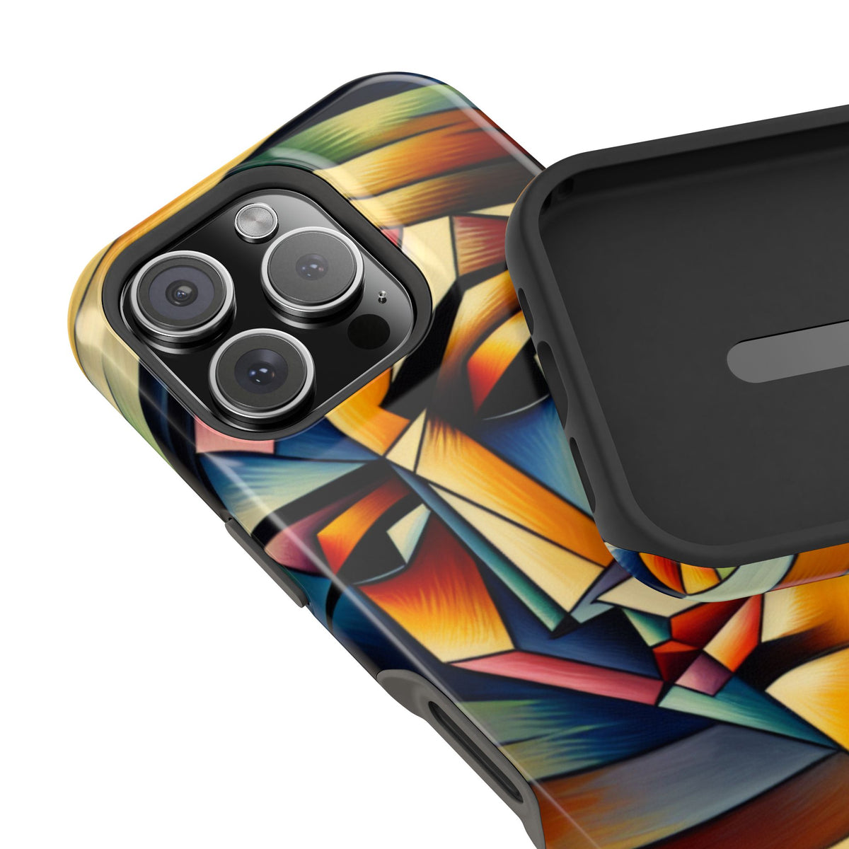 Abstract Cubist Face Phone Case — Impact‑Resistant Artistic iPhone Cover