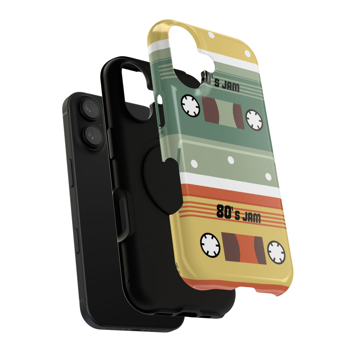 Retro Cassette Tape Impact-Resistant Phone Case — '80s Jam Vintage Music Design
