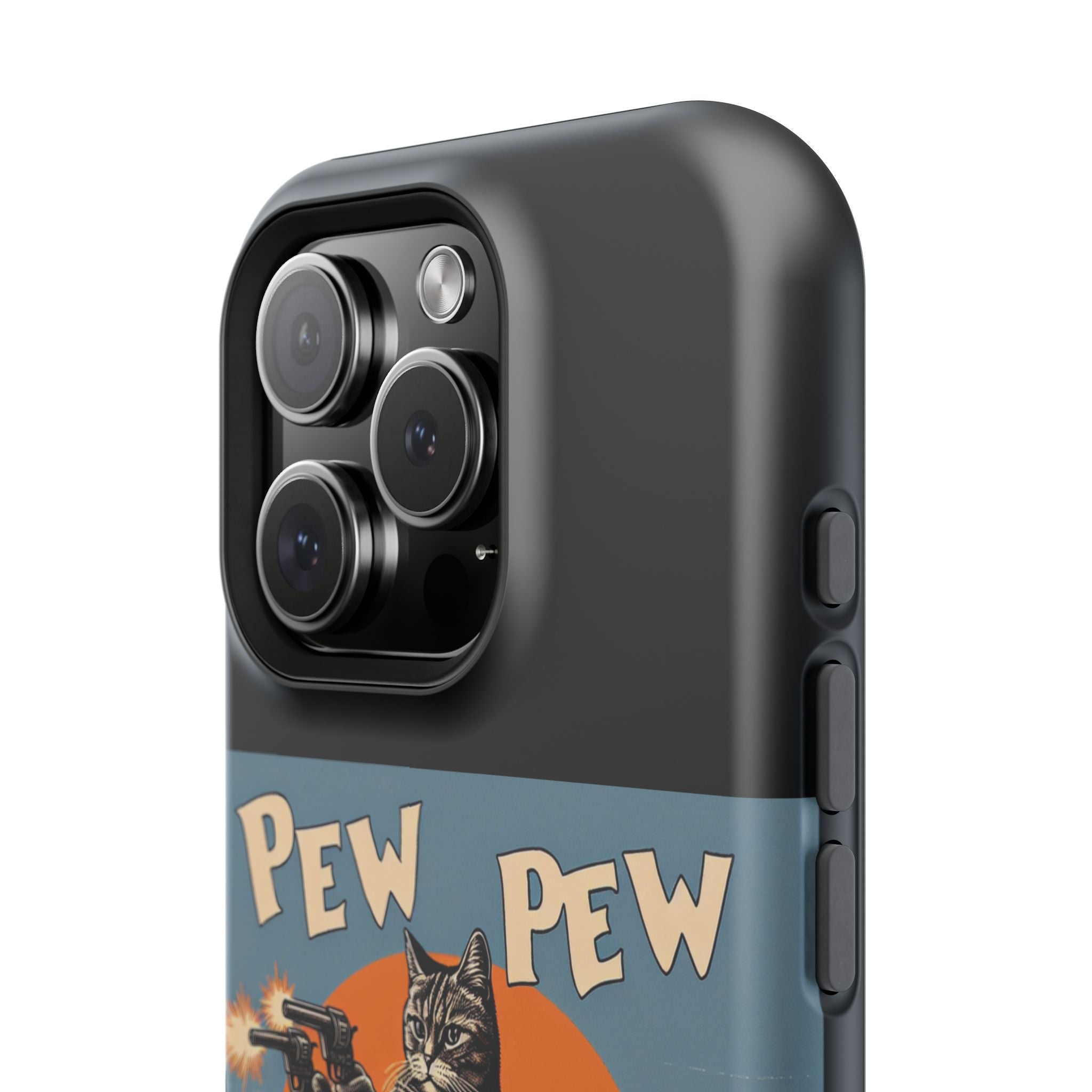 Impact Resistant Phone Tough Case - Pew Pew Kitty Dessert Design