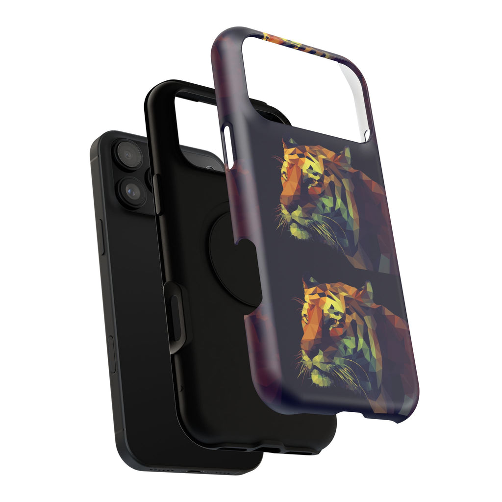 Colorful Tiger Phone Case, Impact-Resistant